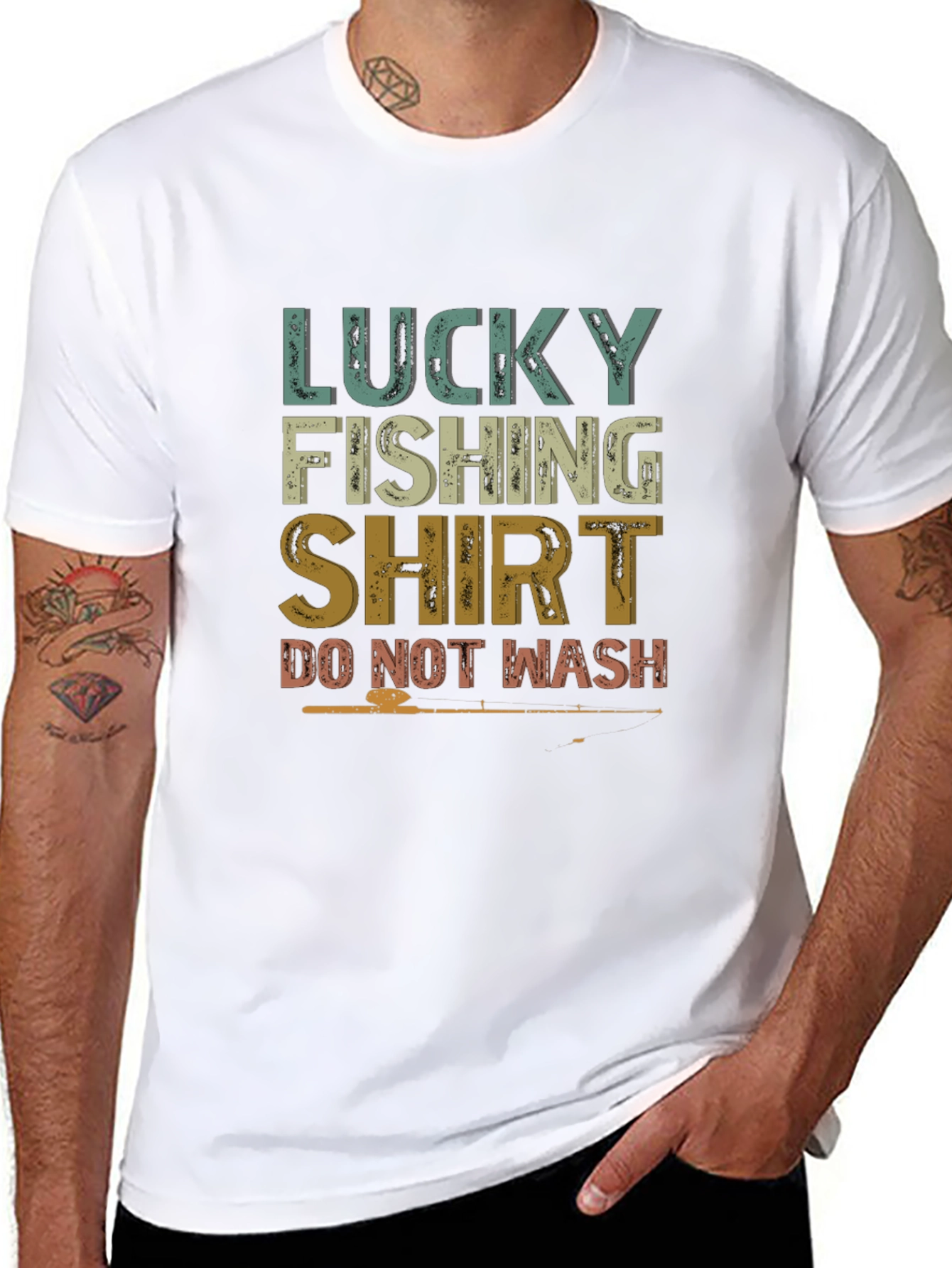 Lucky Fishing Shirt - Do Not Wash Graphic Tee