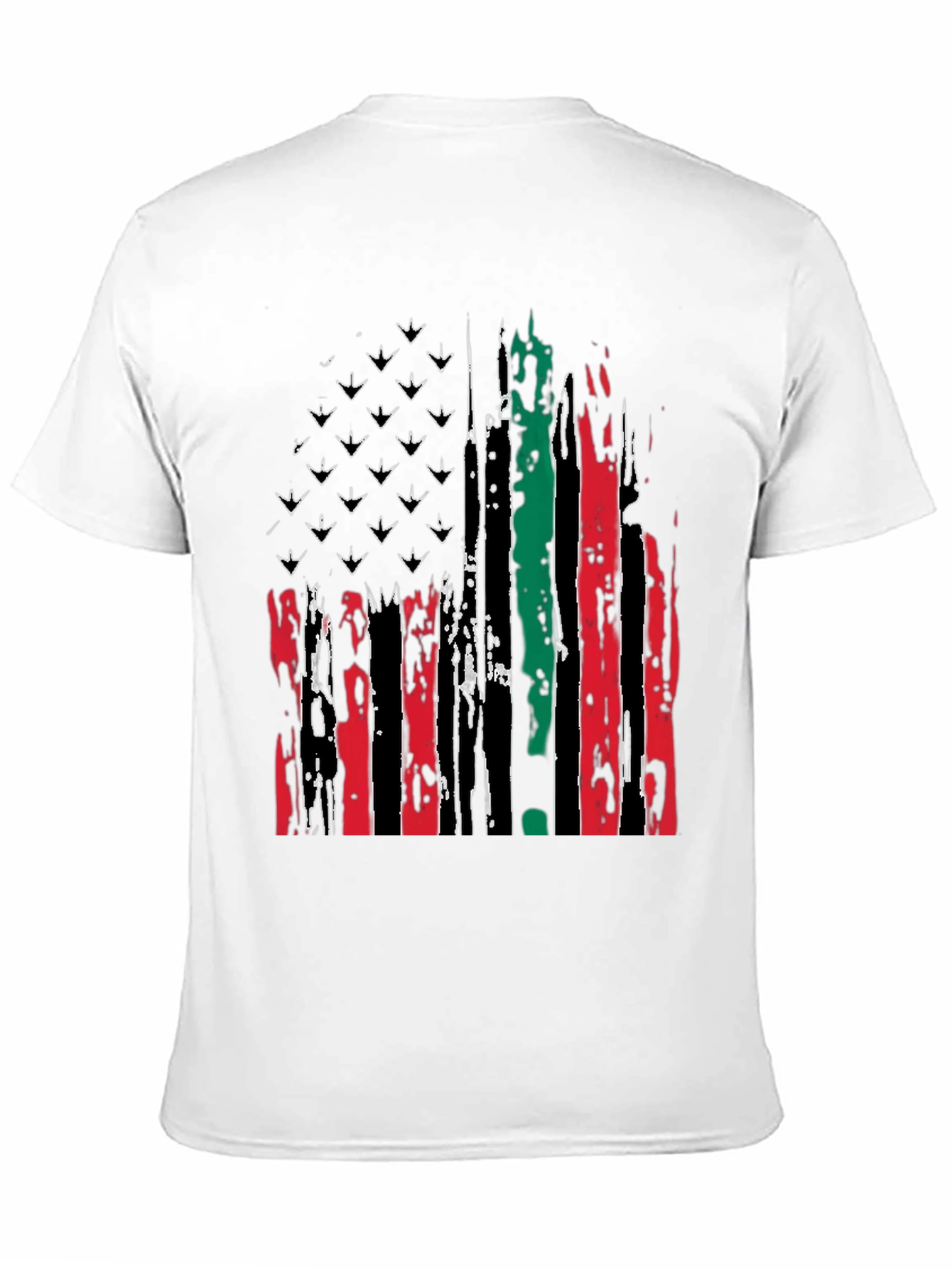 Distressed Pan-African American Flag Graphic Tee