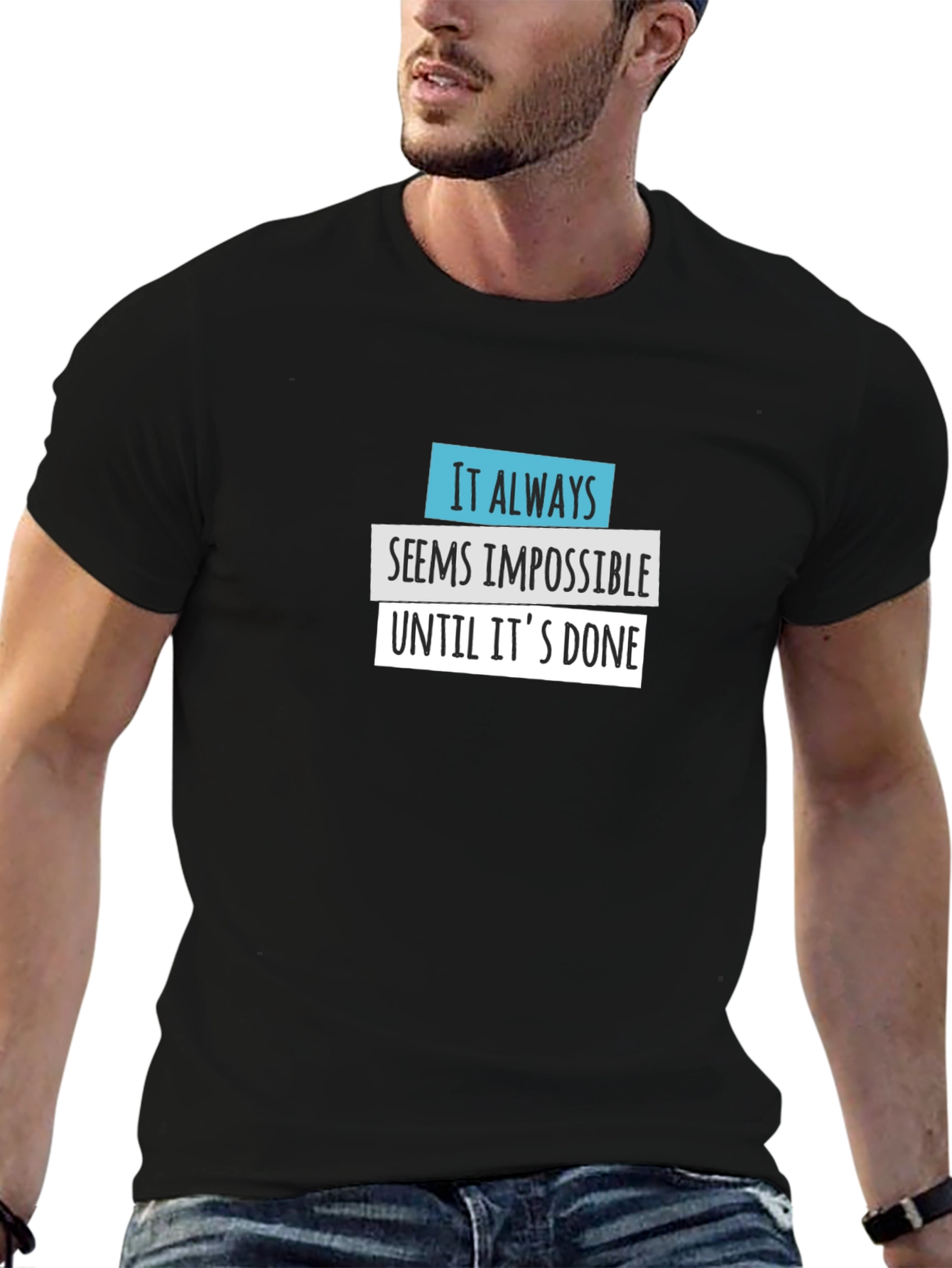 Impossible Until Done Graphic Tee - Black