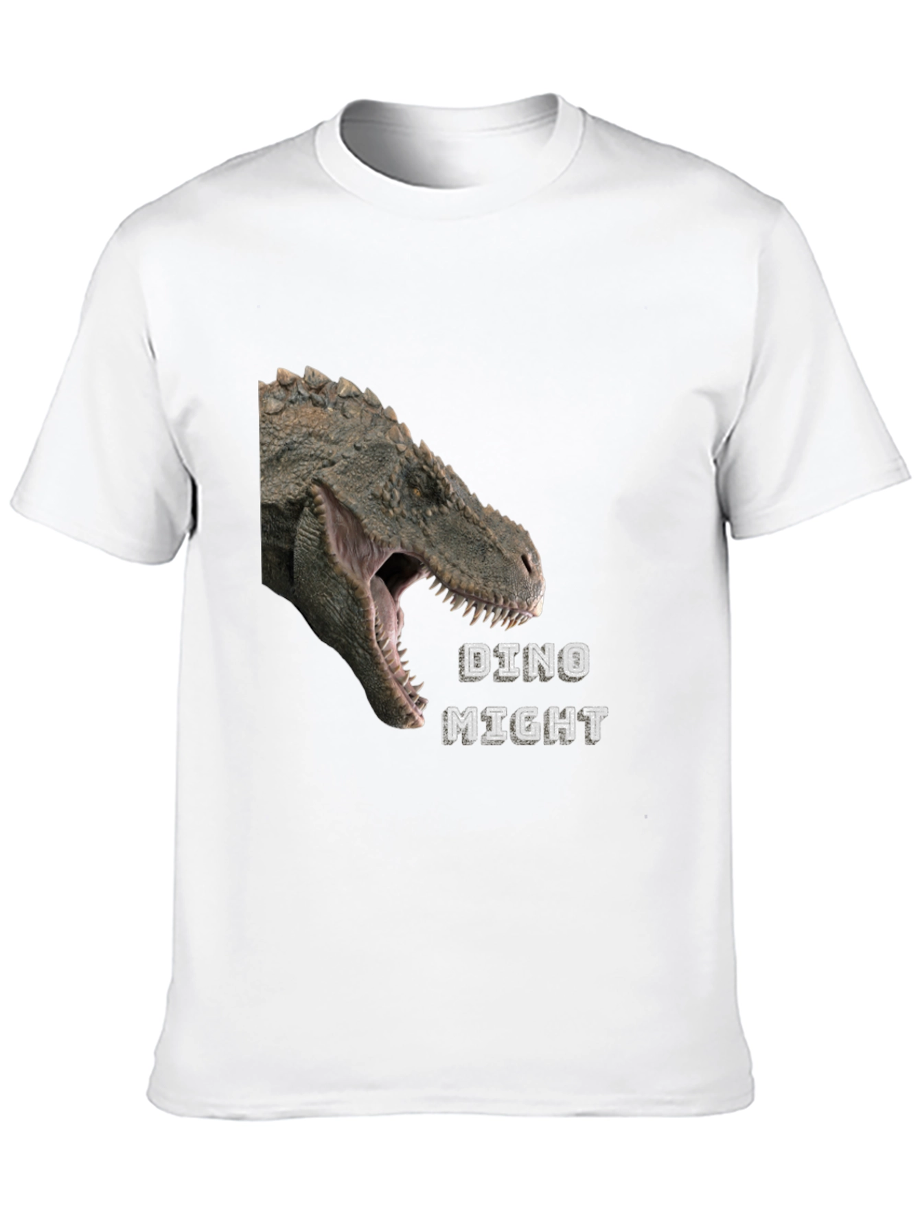 Dino Might T-Shirt - Black Dinosaur Graphic Tee
