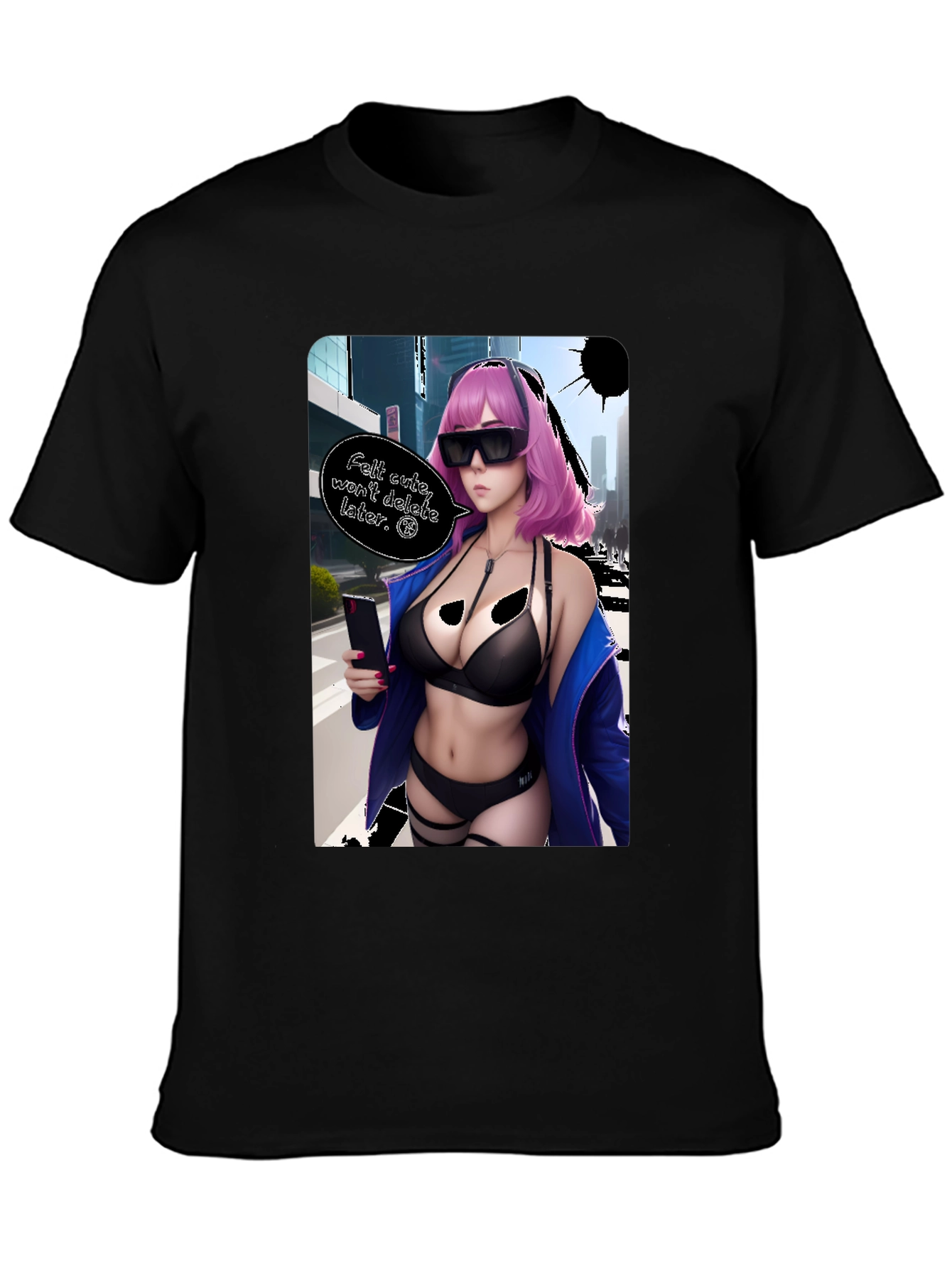 Anime Girl Graphic T-Shirt - Edgy Aesthetic Tee