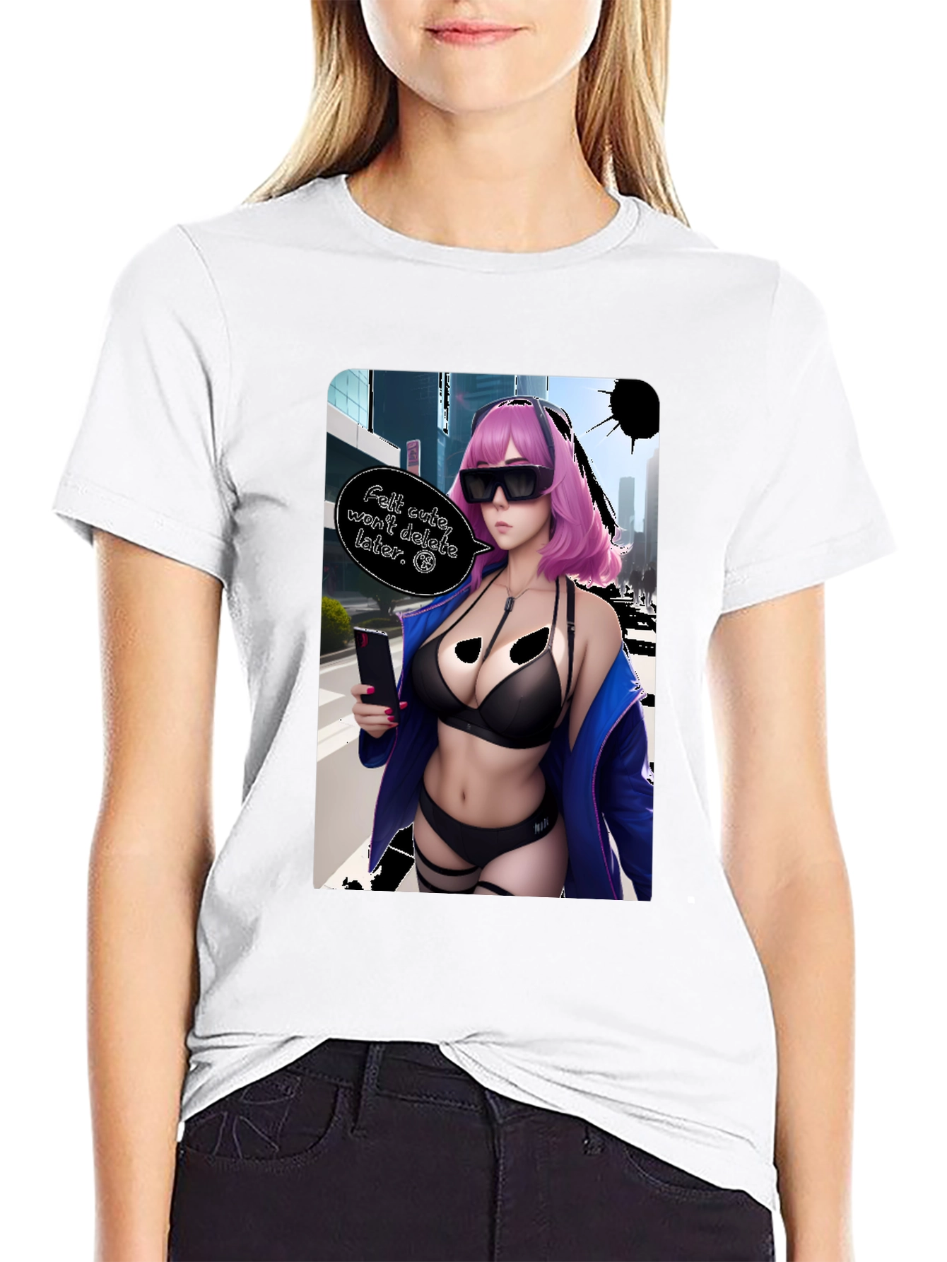 Anime Girl Graphic T-Shirt - Edgy Aesthetic Tee