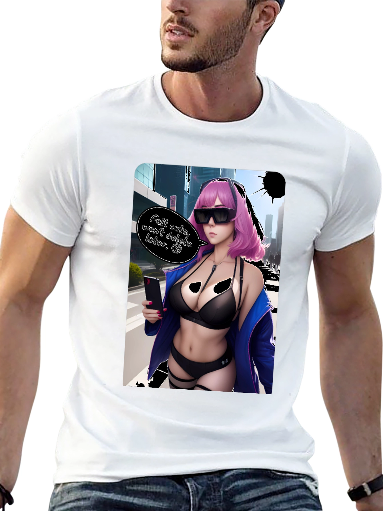 Anime Girl Graphic T-Shirt - Edgy Aesthetic Tee