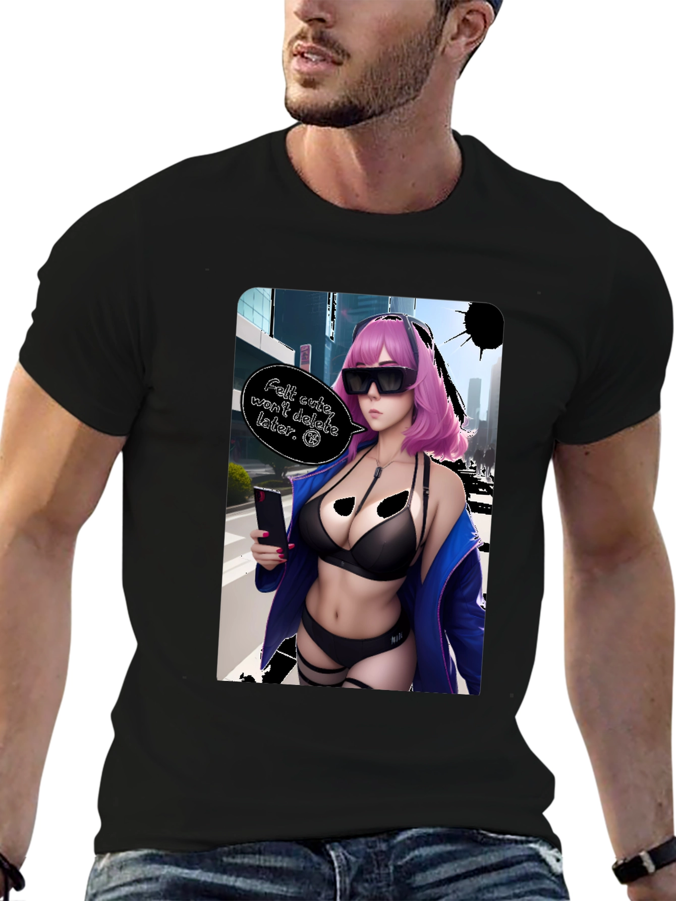 Anime Girl Graphic T-Shirt - Edgy Aesthetic Tee
