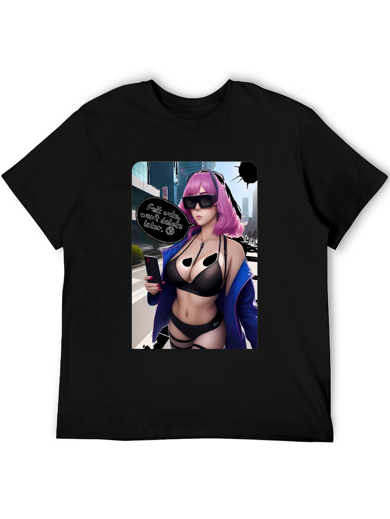 Anime Girl Graphic T-Shirt - Edgy Aesthetic Tee