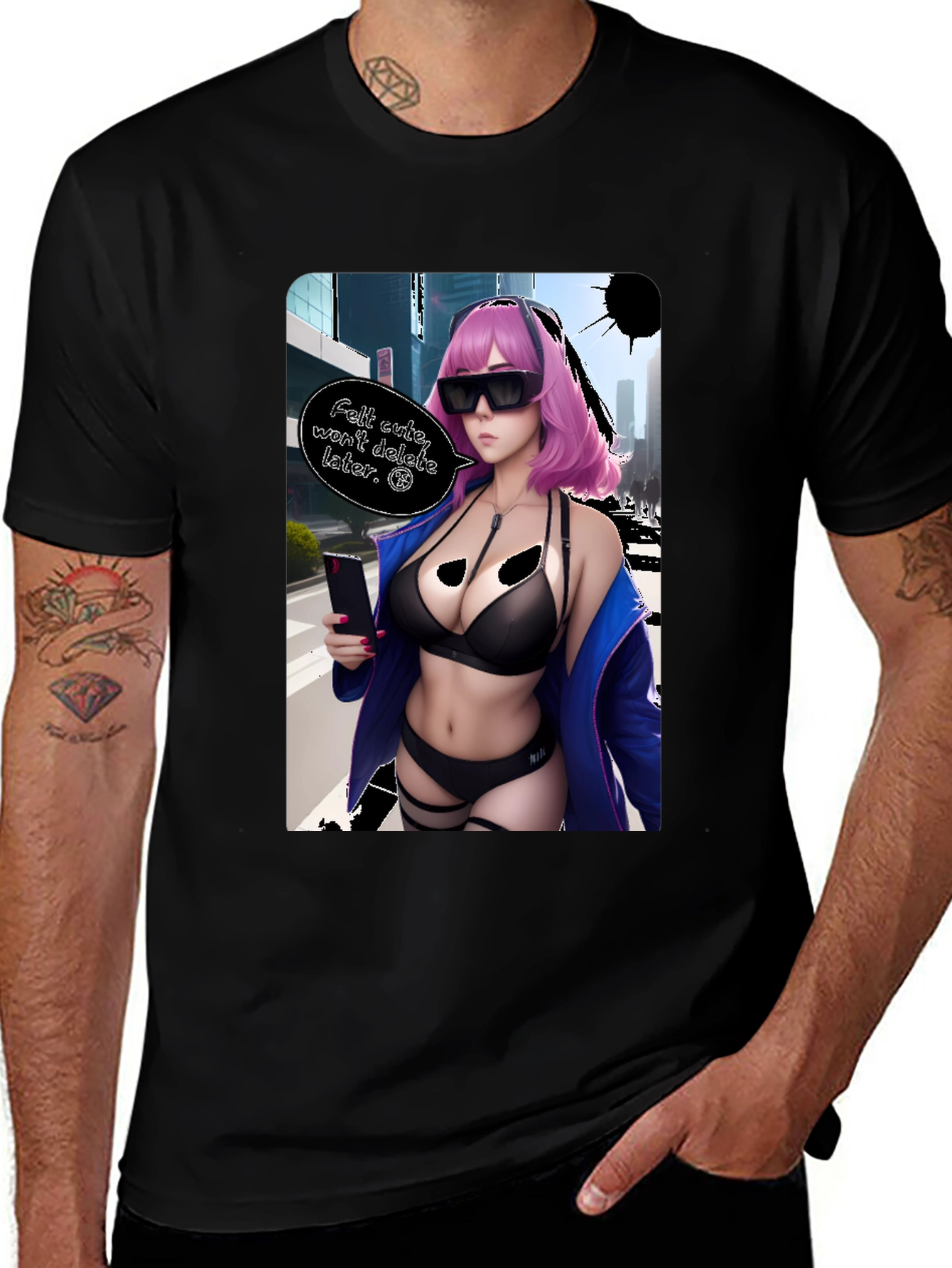 Anime Girl Graphic T-Shirt - Edgy Aesthetic Tee