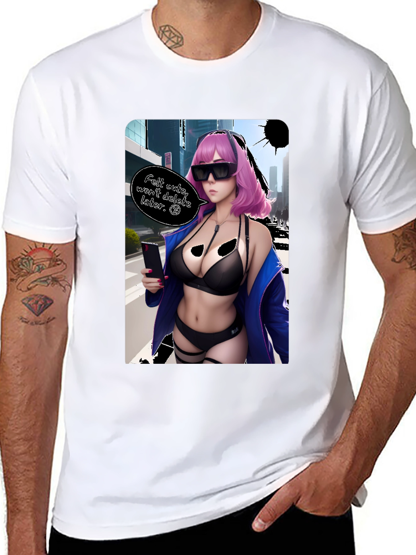Anime Girl Graphic T-Shirt - Edgy Aesthetic Tee