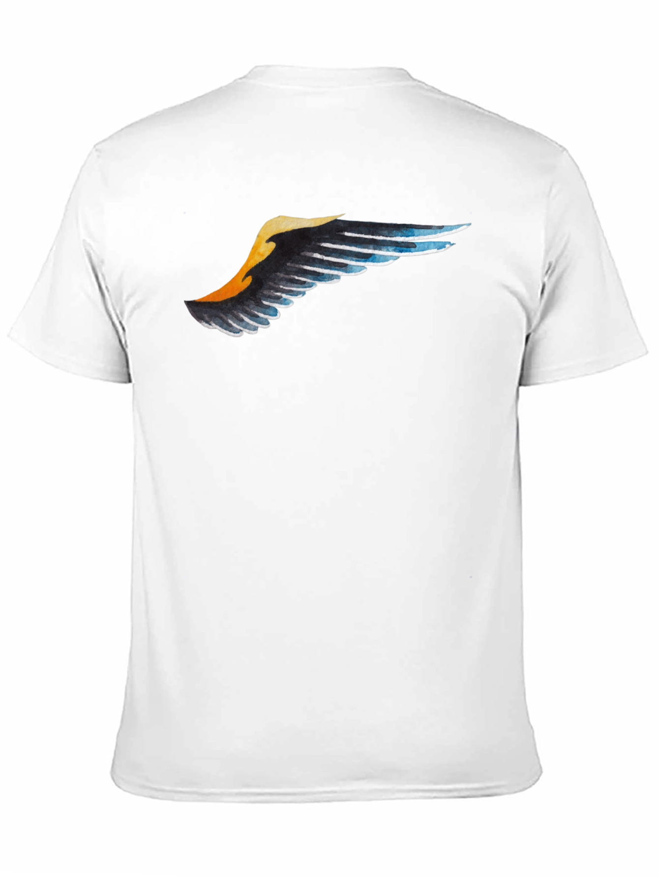 Wing Print Black T-Shirt - Casual Style