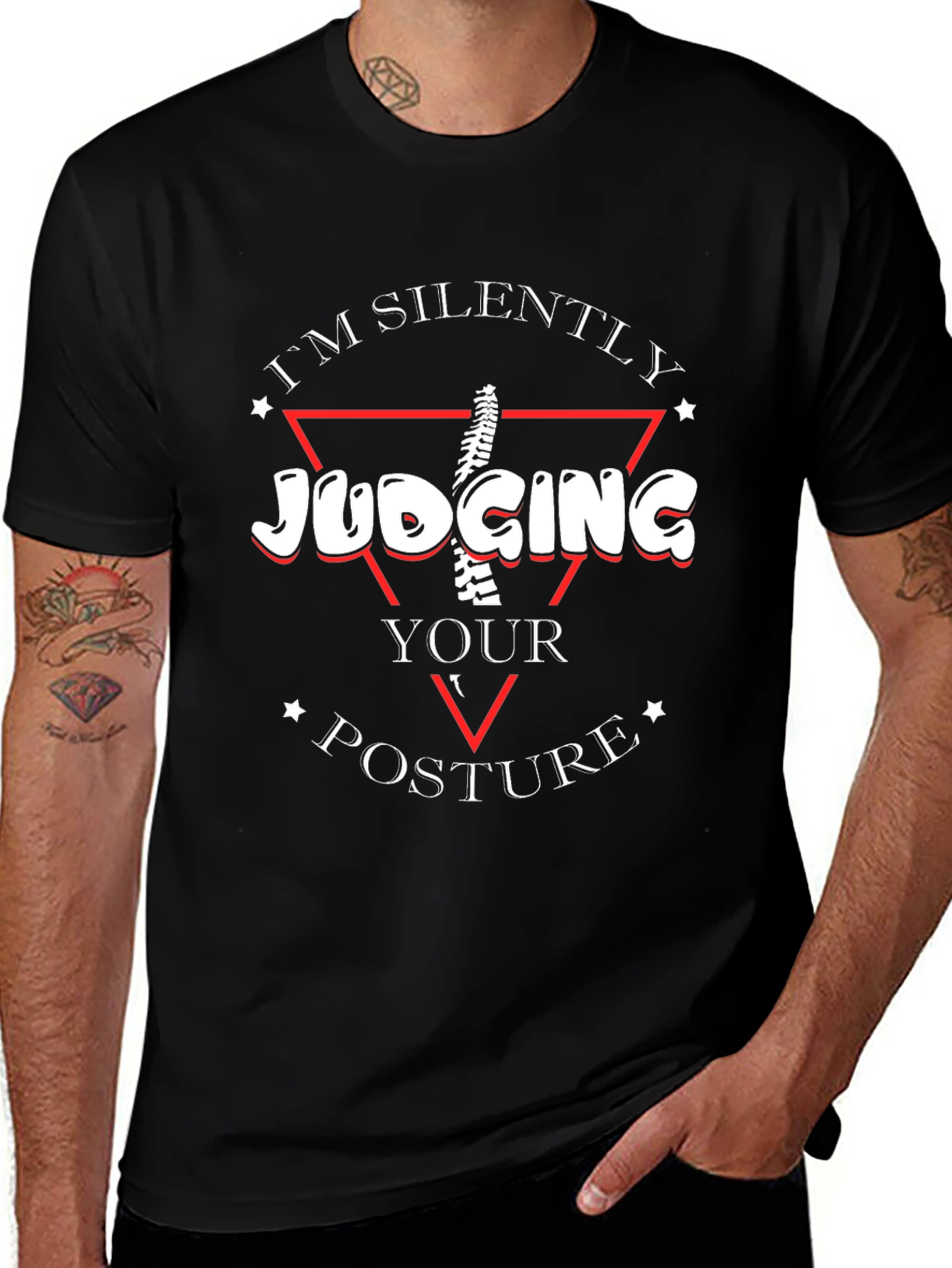 Judging Your Posture Funny Chiropractor T-Shirt