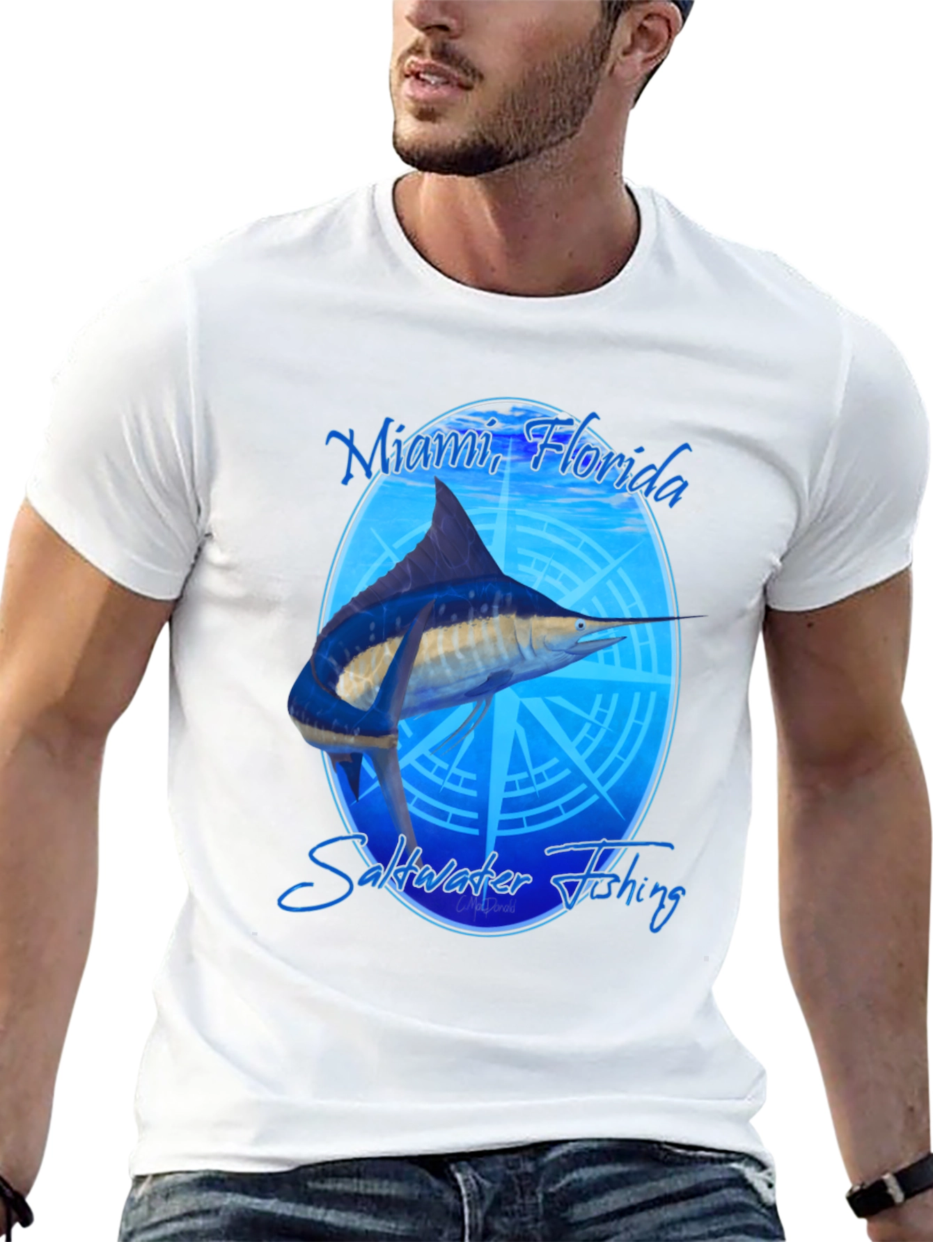 Miami Florida Saltwater Fishing T-Shirt