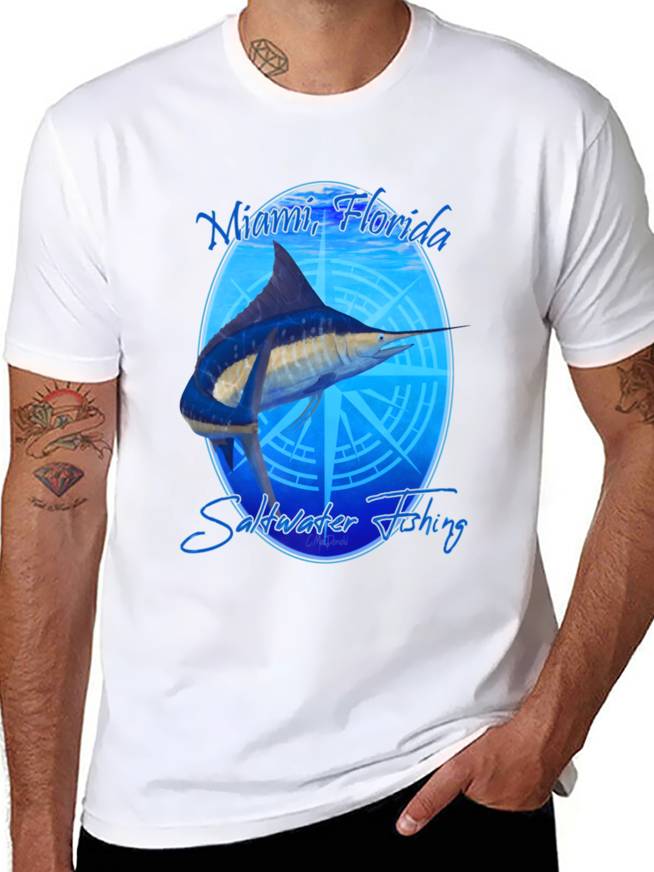 Miami Florida Saltwater Fishing T-Shirt