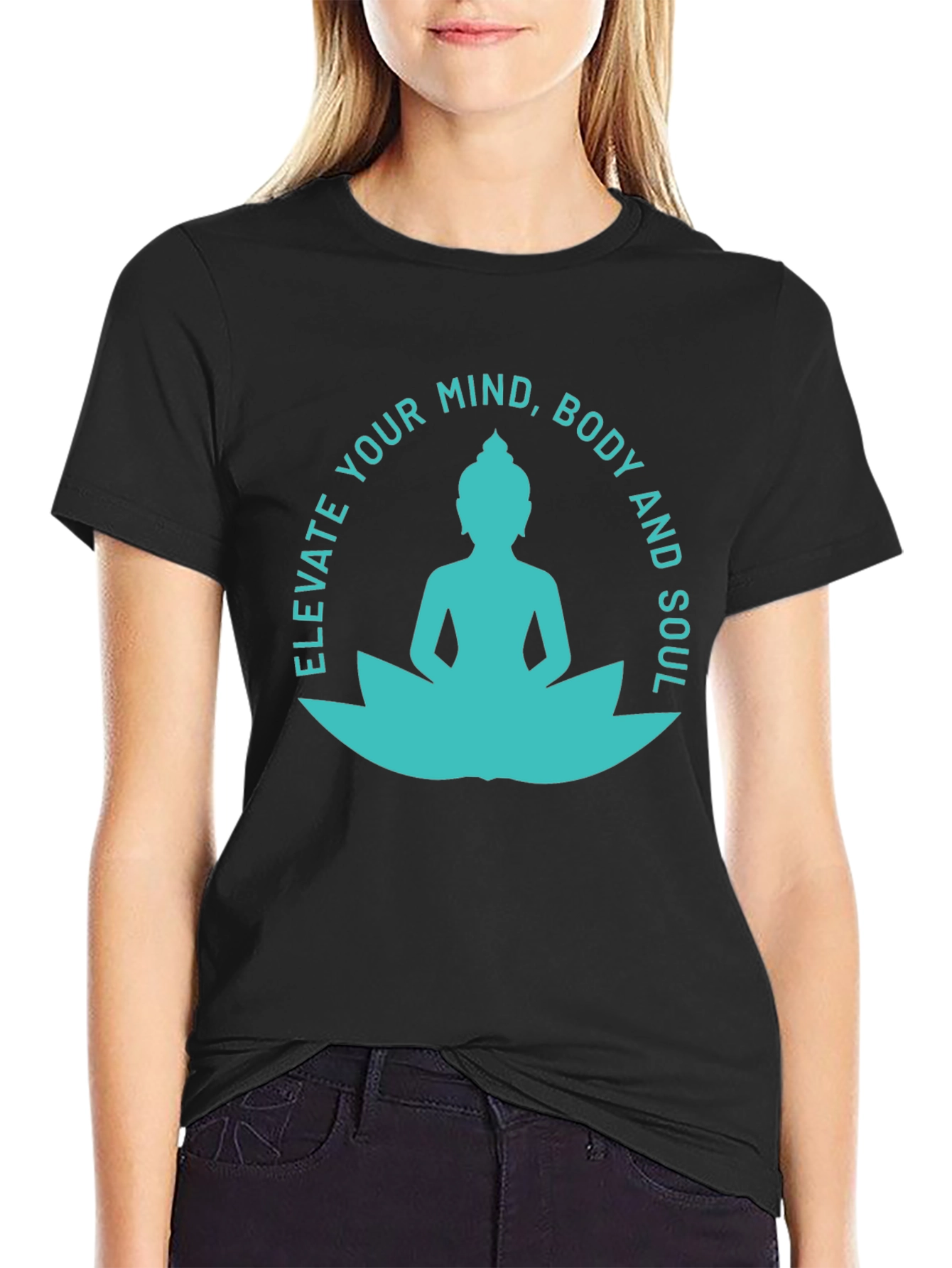 Elevate Mind Body Soul Tee - Buddha Lotus T-Shirt