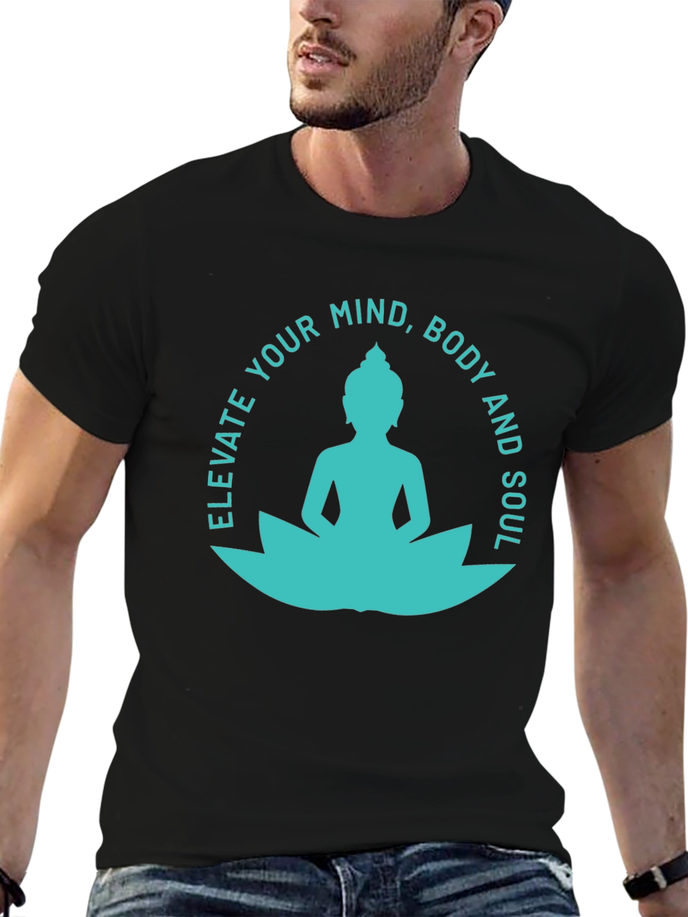 Elevate Mind Body Soul Tee - Buddha Lotus T-Shirt
