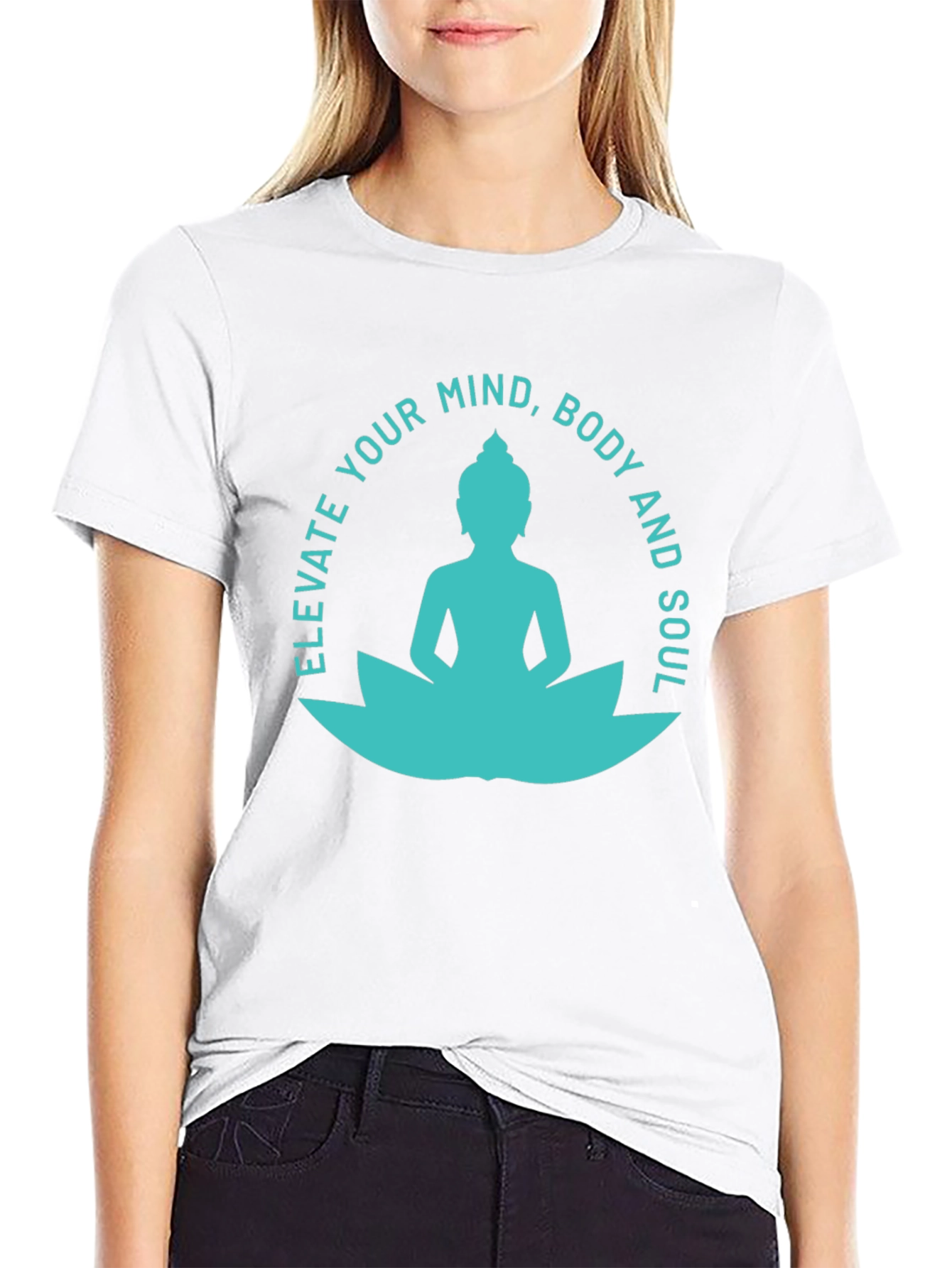 Elevate Mind Body Soul Tee - Buddha Lotus T-Shirt