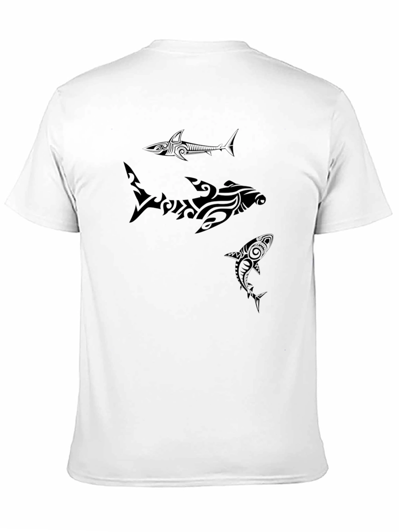 Tribal Shark T-Shirt - Black Graphic Tee