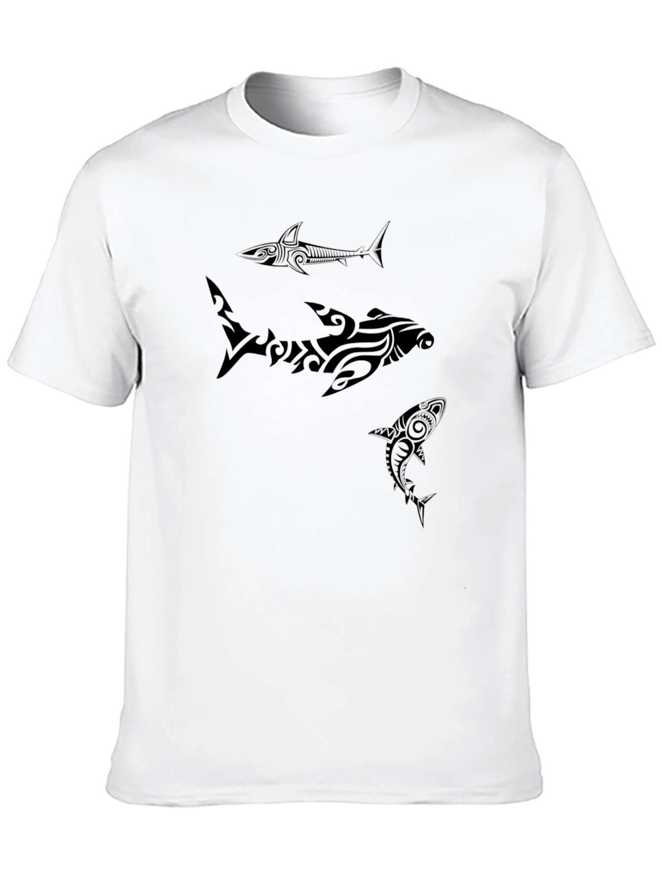 Tribal Shark T-Shirt - Black Graphic Tee