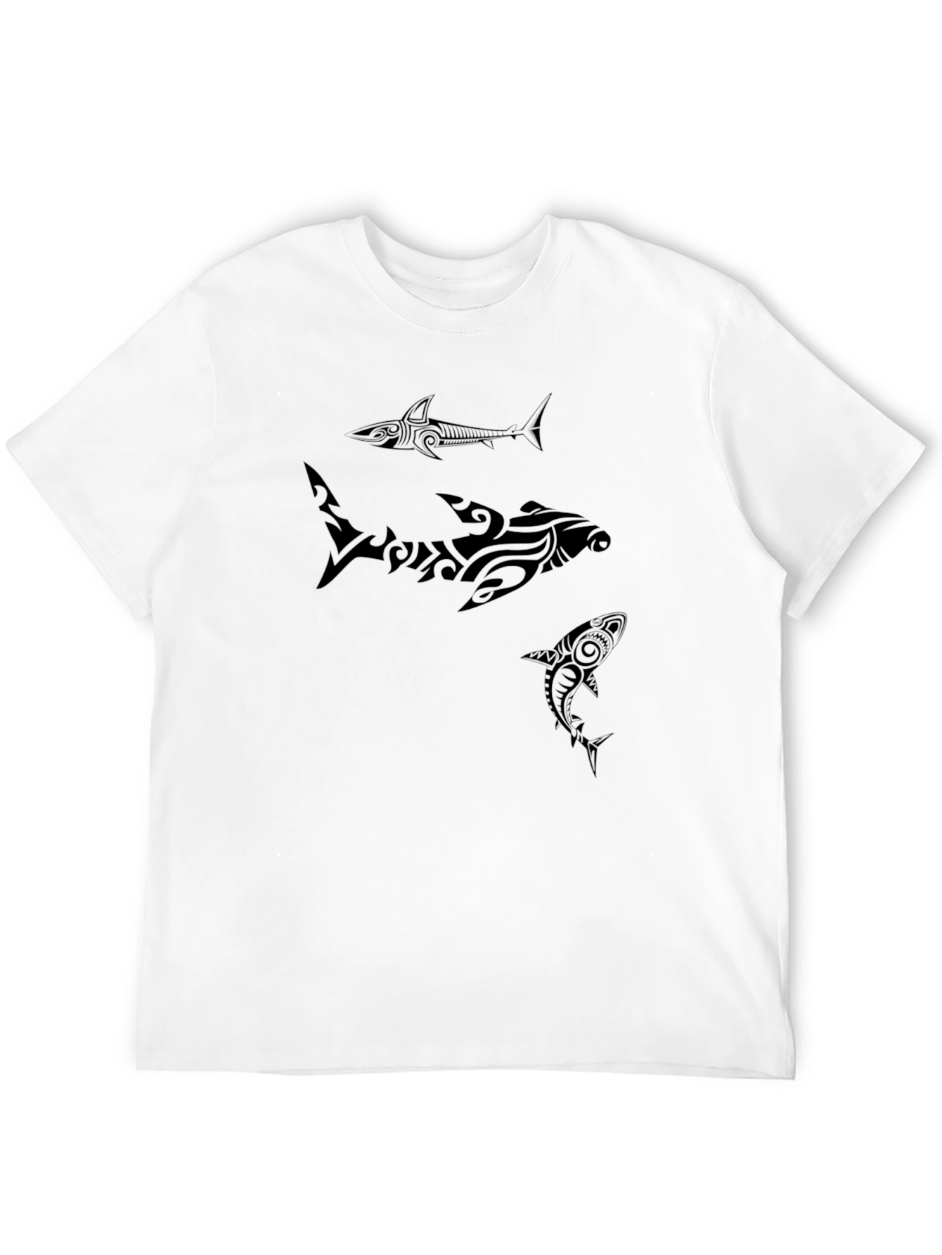 Tribal Shark T-Shirt - Black Graphic Tee