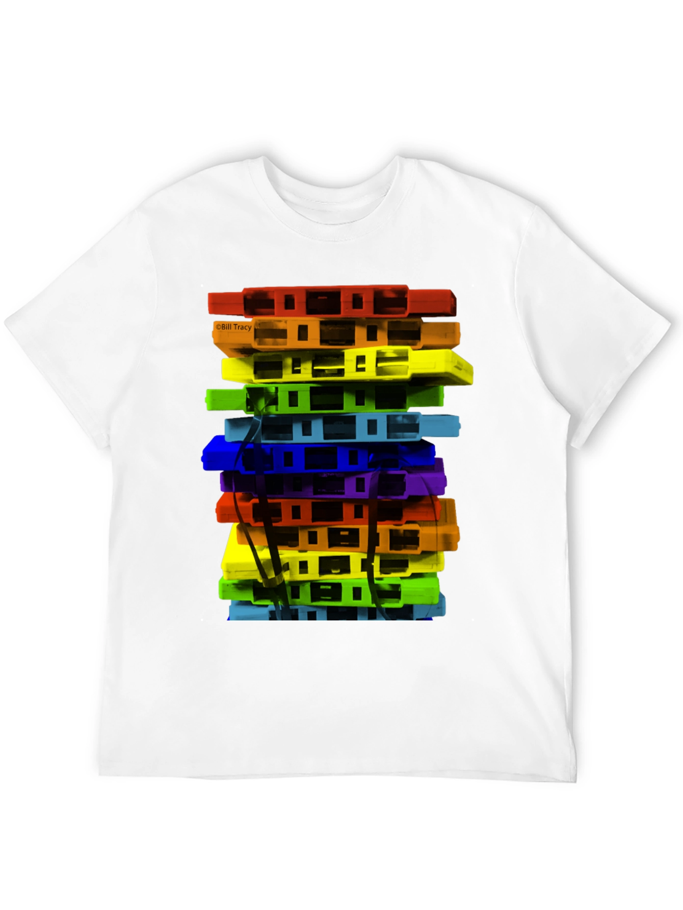 Retro Cassette Tape Stack Graphic Tee