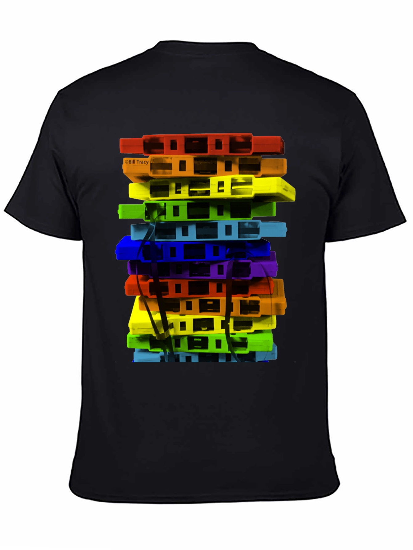 Retro Cassette Tape Stack Graphic Tee