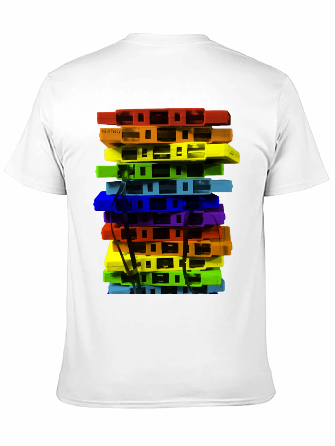 Retro Cassette Tape Stack Graphic Tee