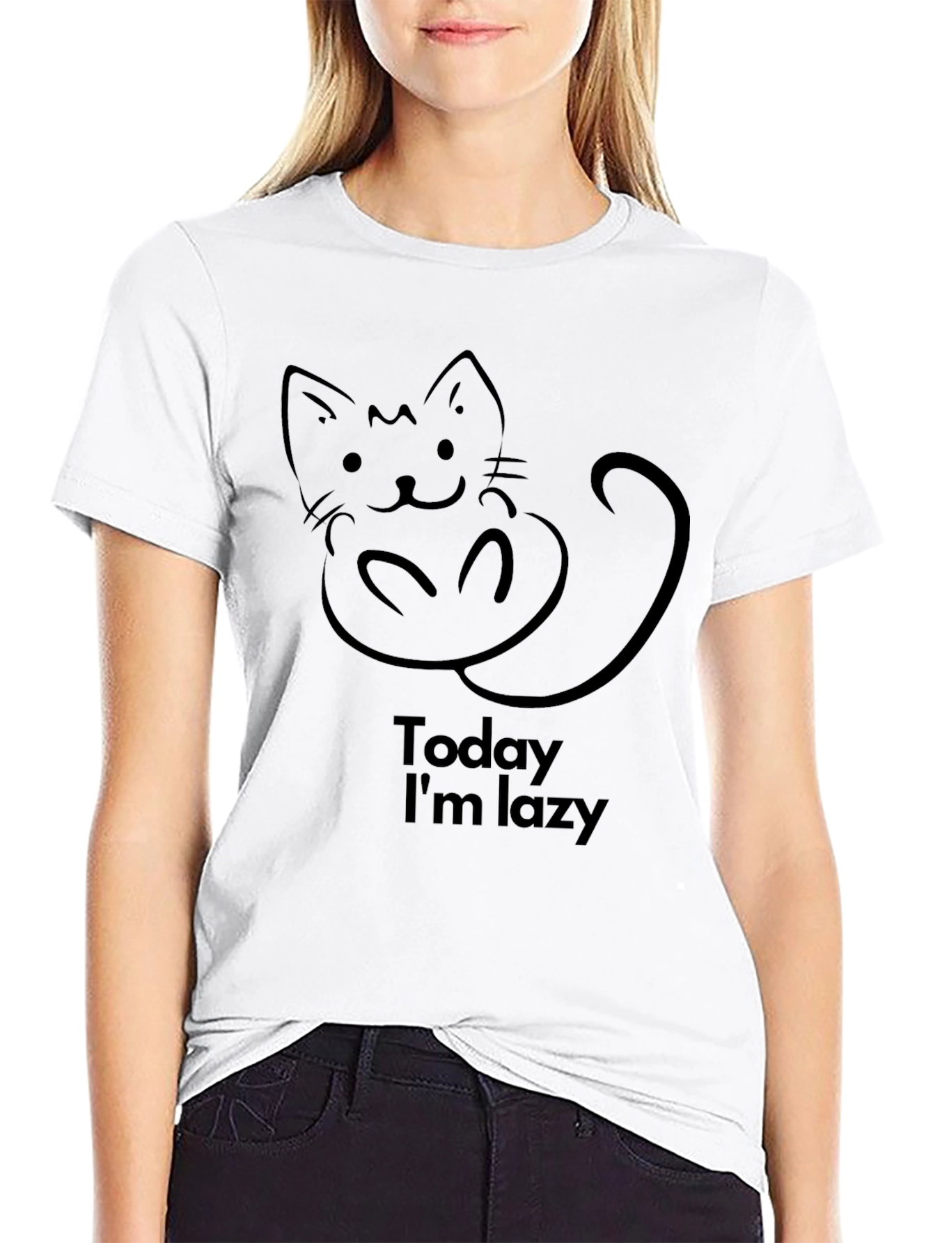Lazy Cat T-Shirt - Cute & Comfy