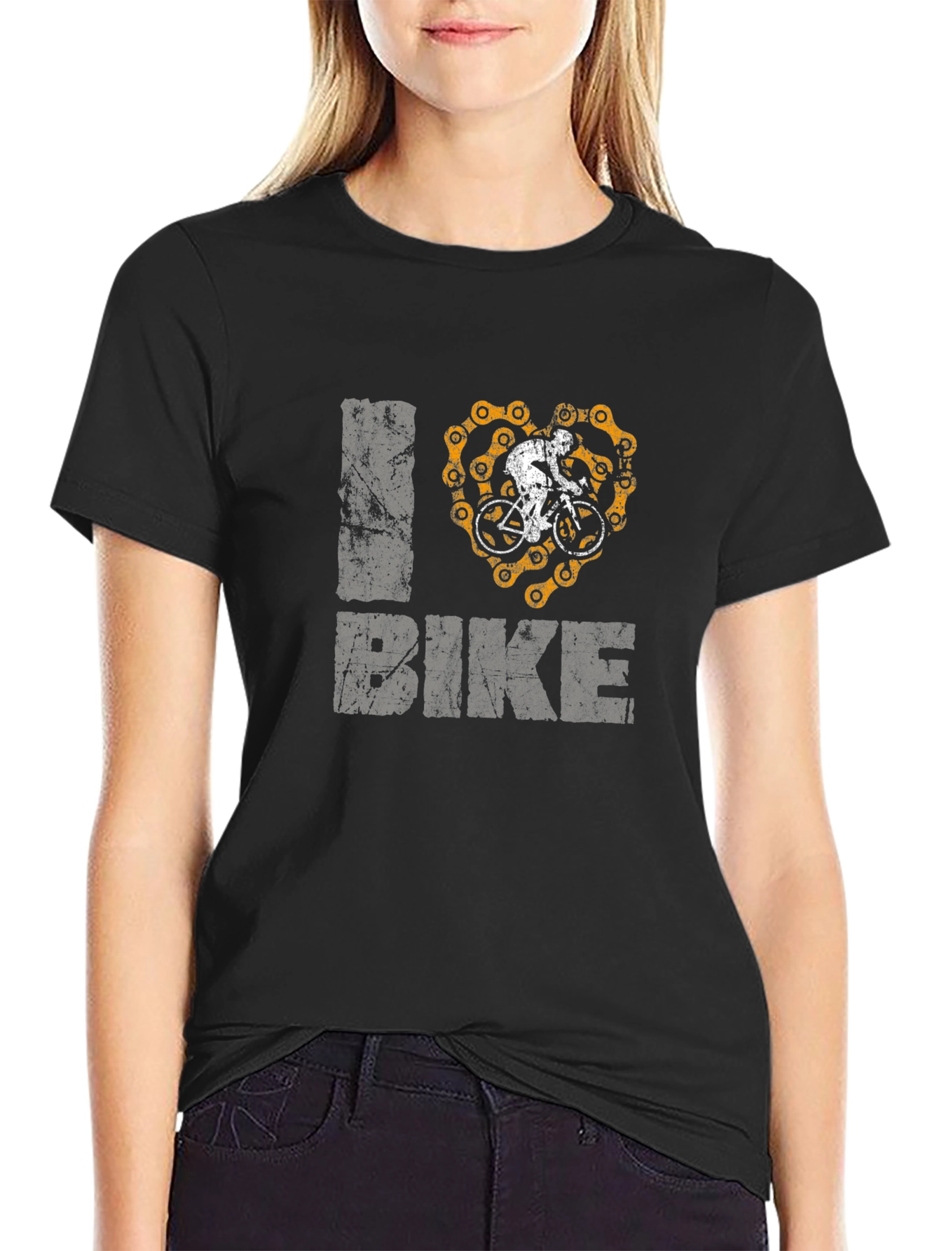 I Heart Bike Graphic Print Tee