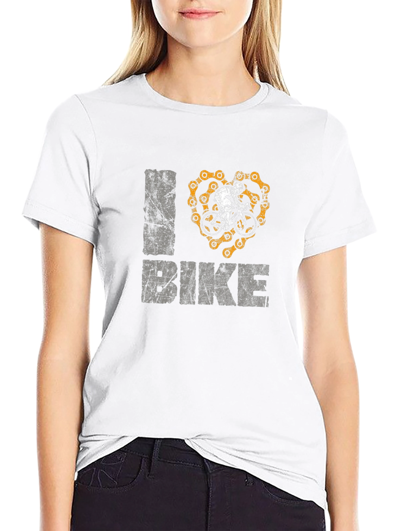 I Heart Bike Graphic Print Tee