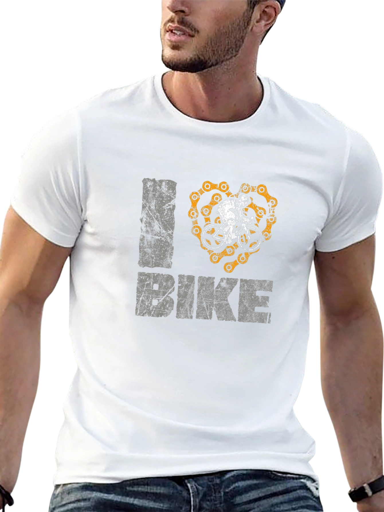 I Heart Bike Graphic Print Tee