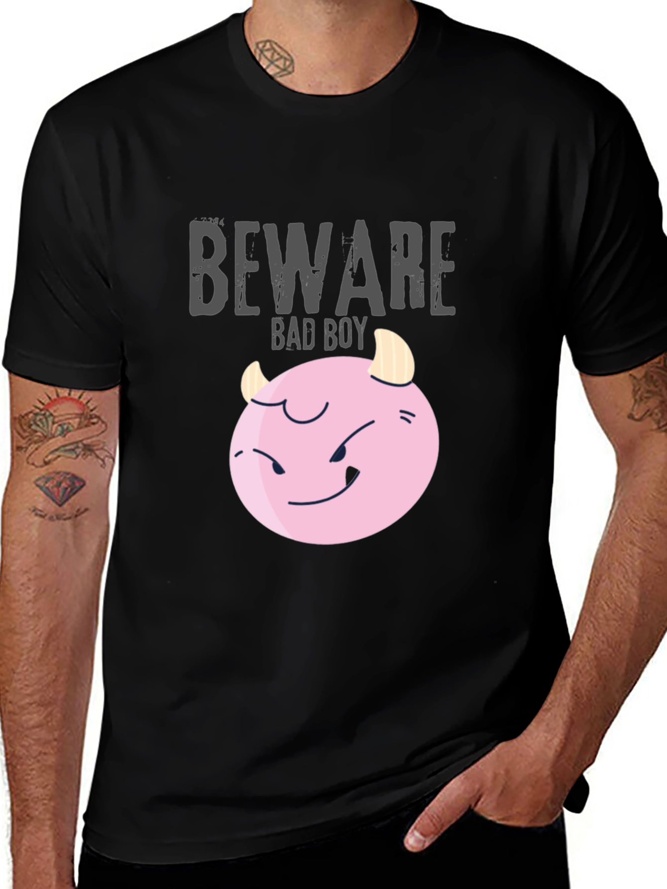 Beware Bad Boy T-Shirt - Funny Graphic Tee