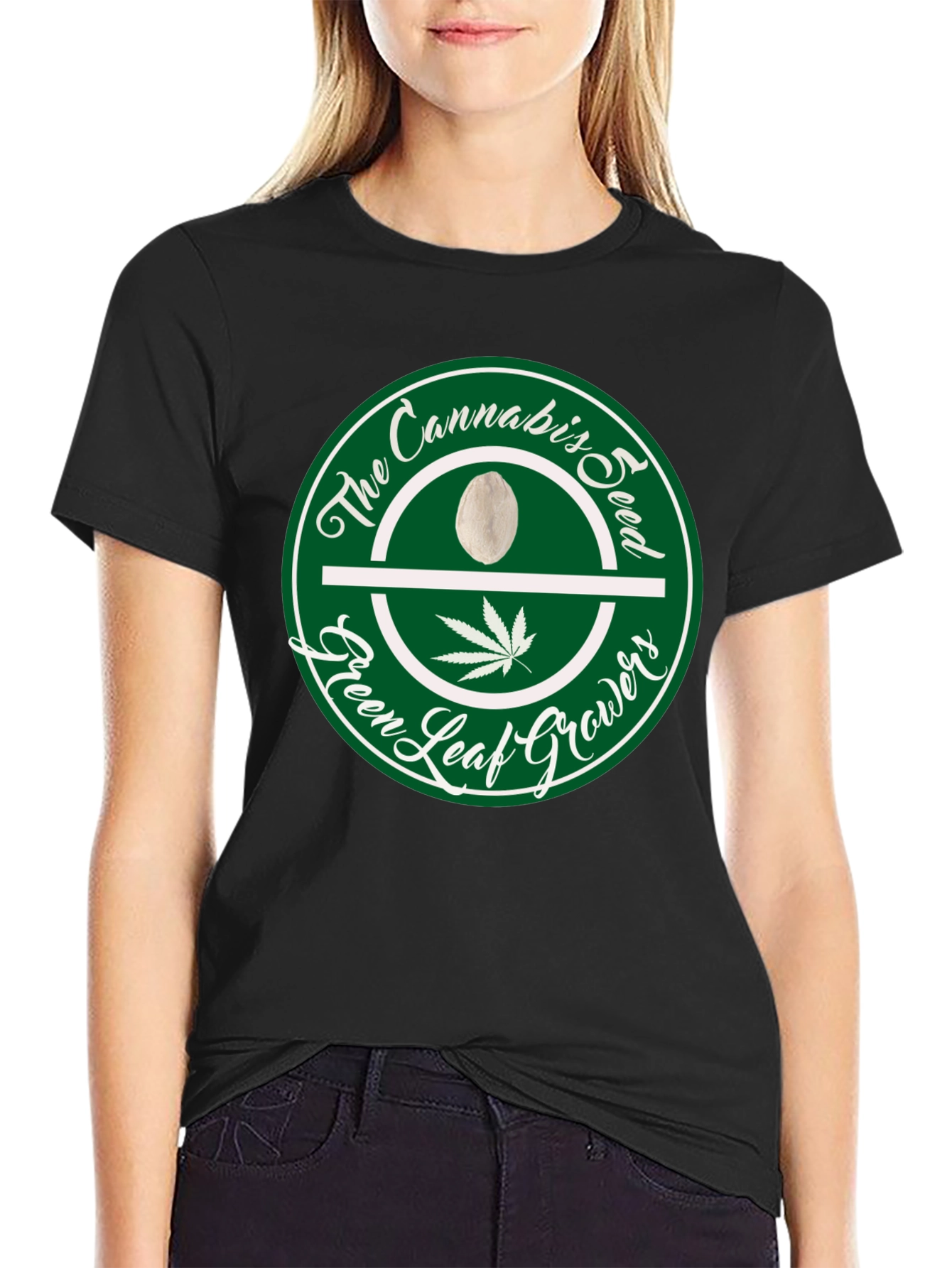 Cannabis Seed Green Leaf Growers T-Shirt
