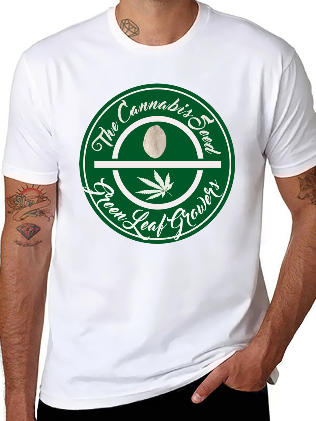 Cannabis Seed Green Leaf Growers T-Shirt