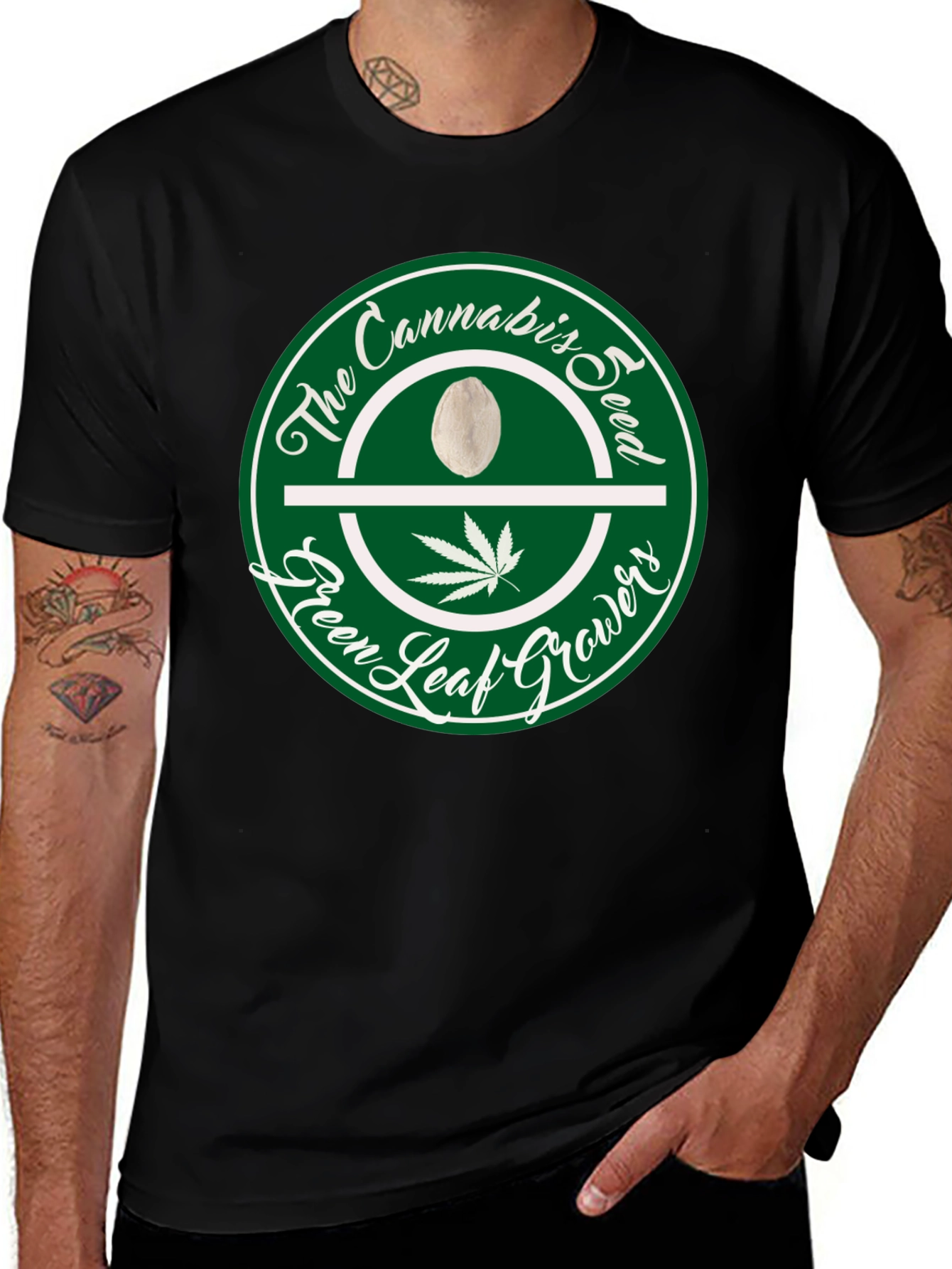 Cannabis Seed Green Leaf Growers T-Shirt