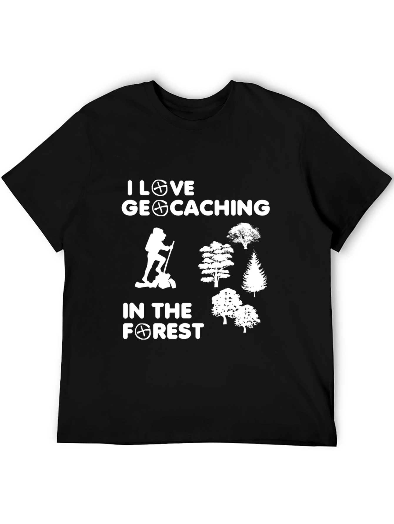 Geocaching T-Shirt - I Love Geocaching Forest Tee