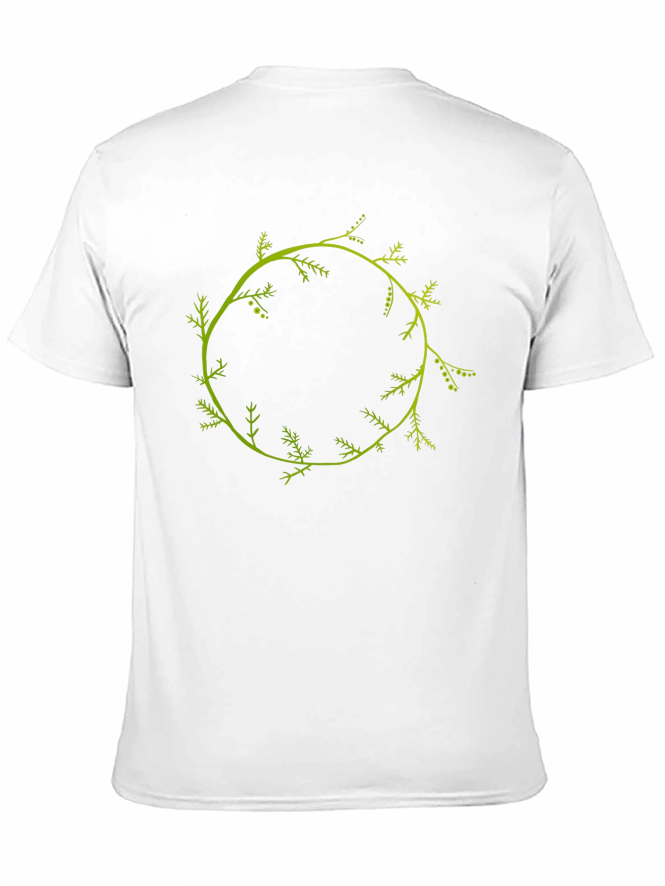 Nature Wreath Graphic Tee - Stylish Black Cotton T-Shirt