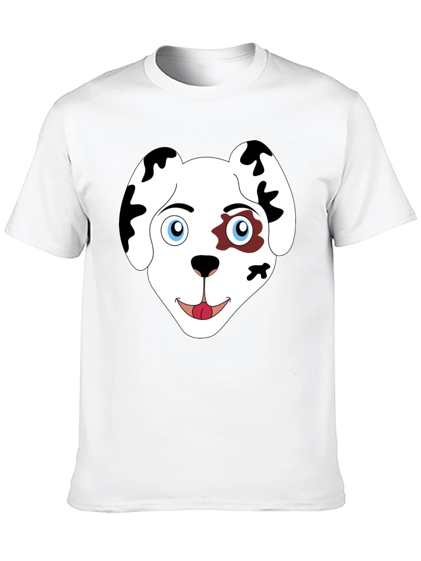 Dog Face Graphic Print Black T-Shirt