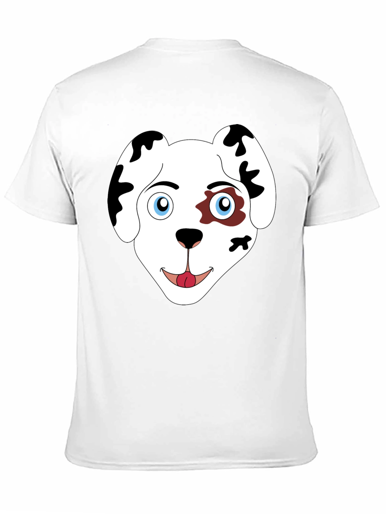 Dog Face Graphic Print Black T-Shirt