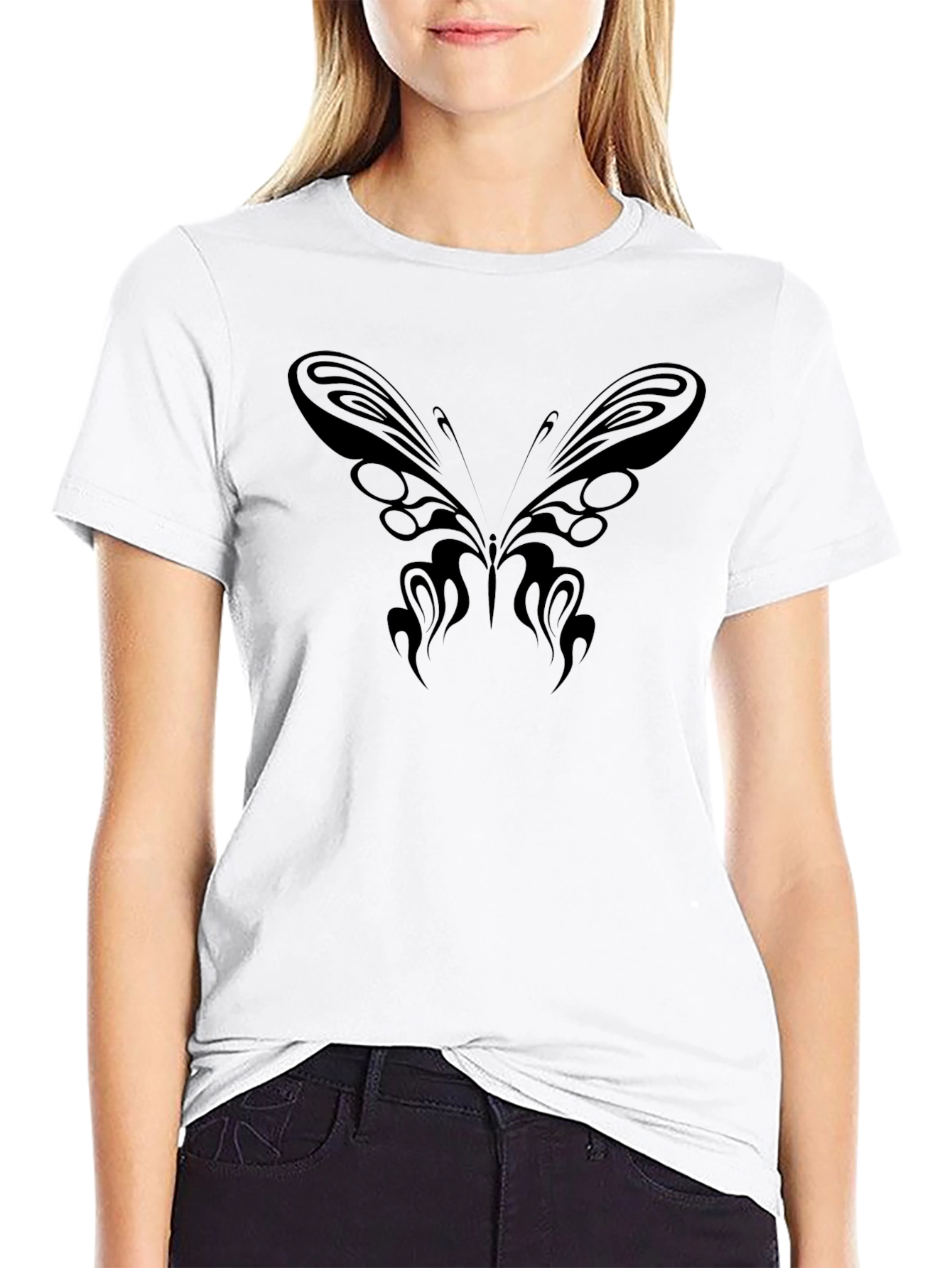 Black Butterfly Graphic Tee - Stylish & Comfortable