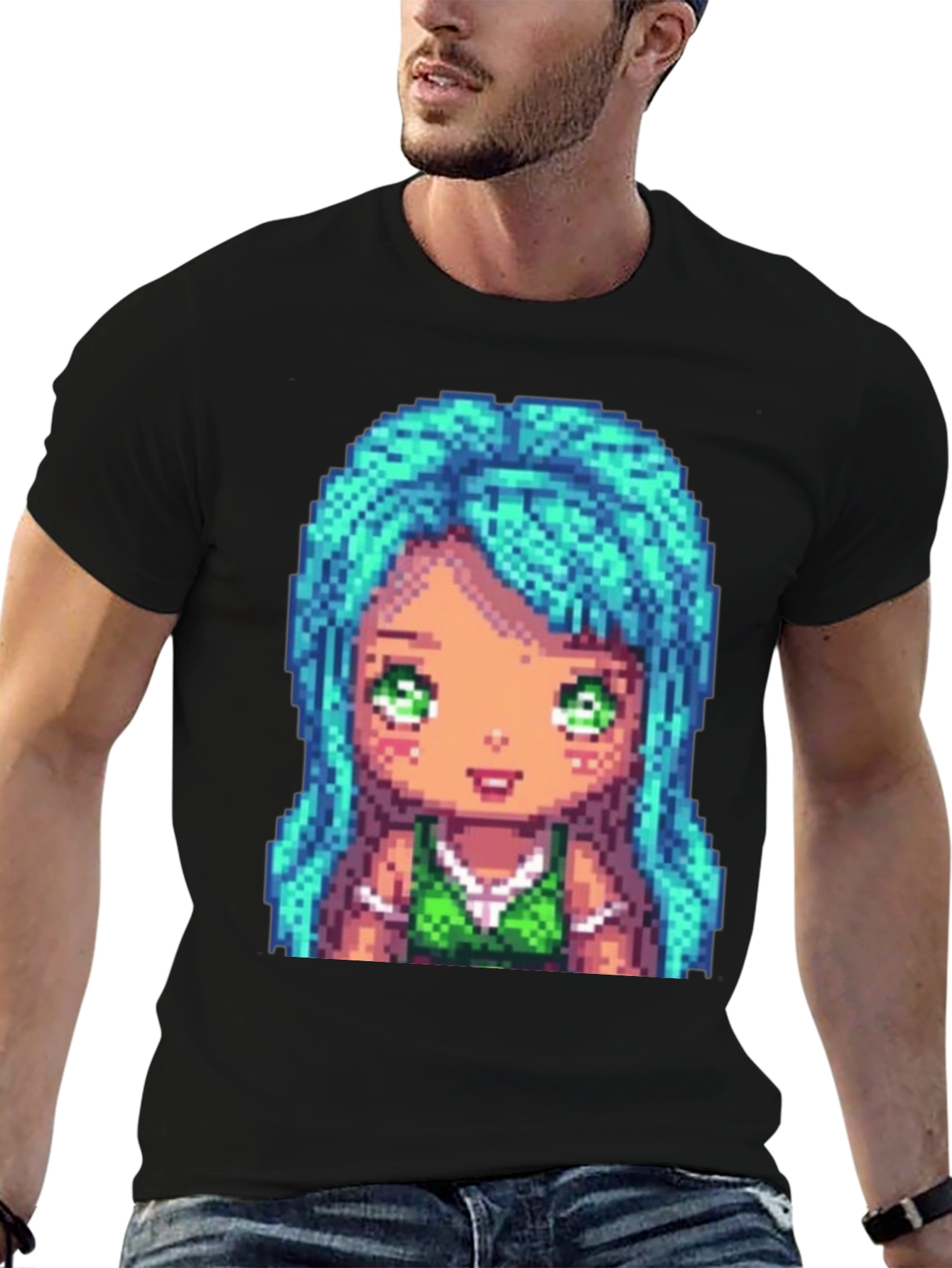 Pixel Art Girl T-Shirt - Quirky Retro Design