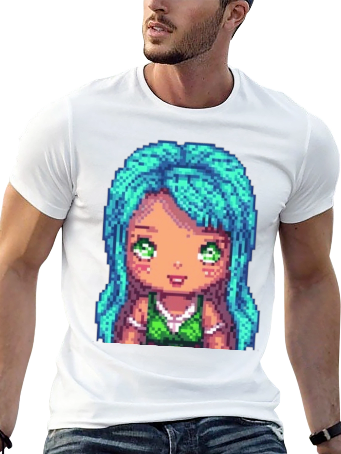 Pixel Art Girl T-Shirt - Quirky Retro Design