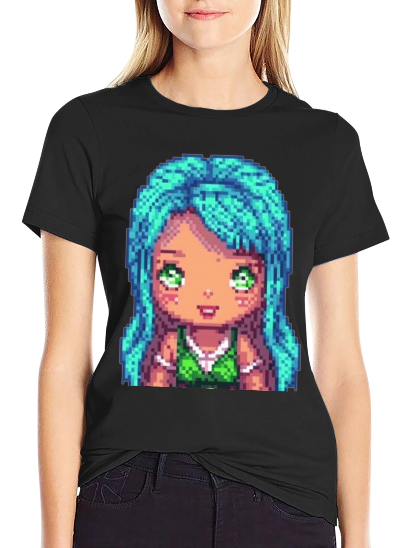 Pixel Art Girl T-Shirt - Quirky Retro Design