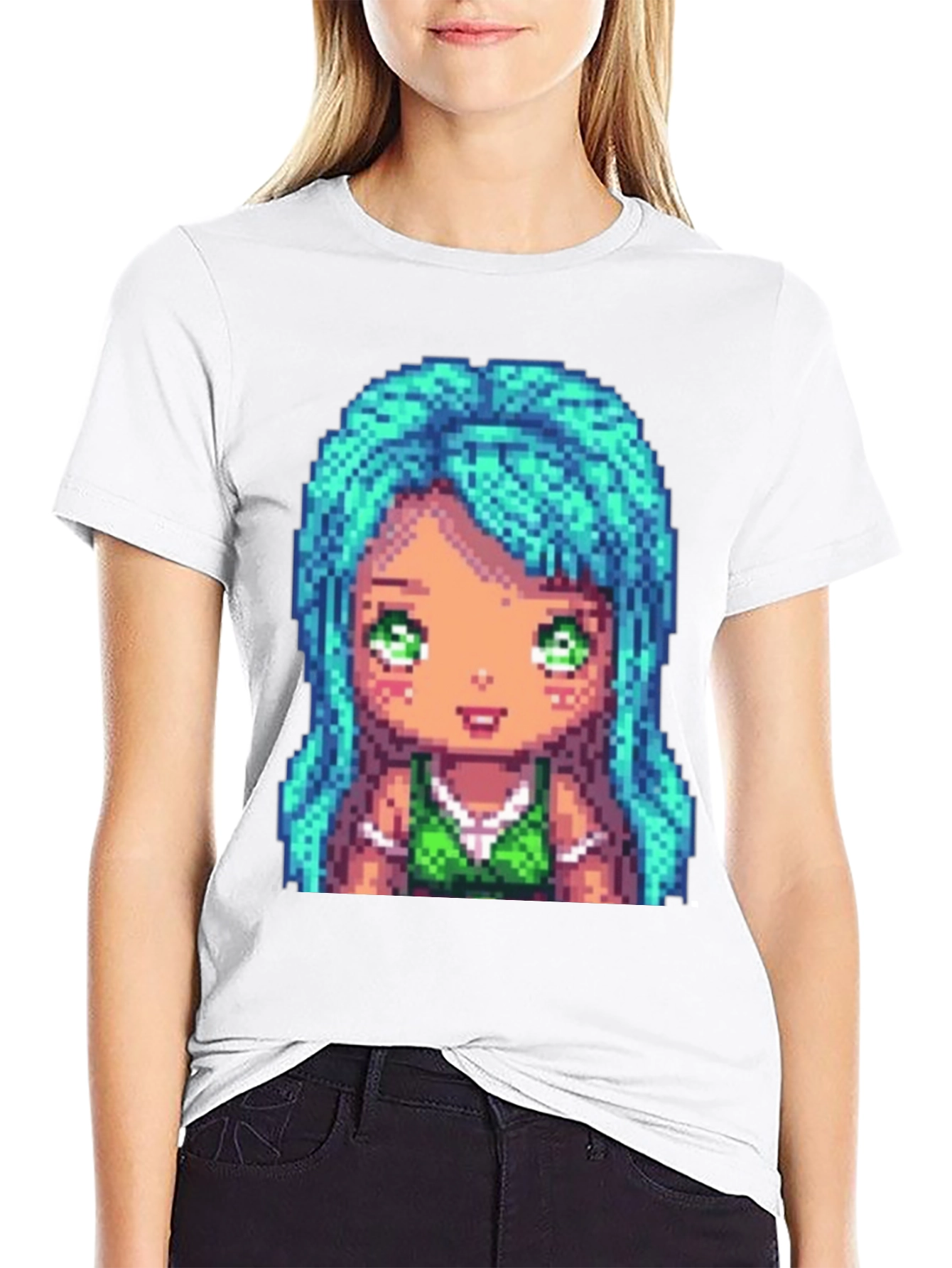 Pixel Art Girl T-Shirt - Quirky Retro Design