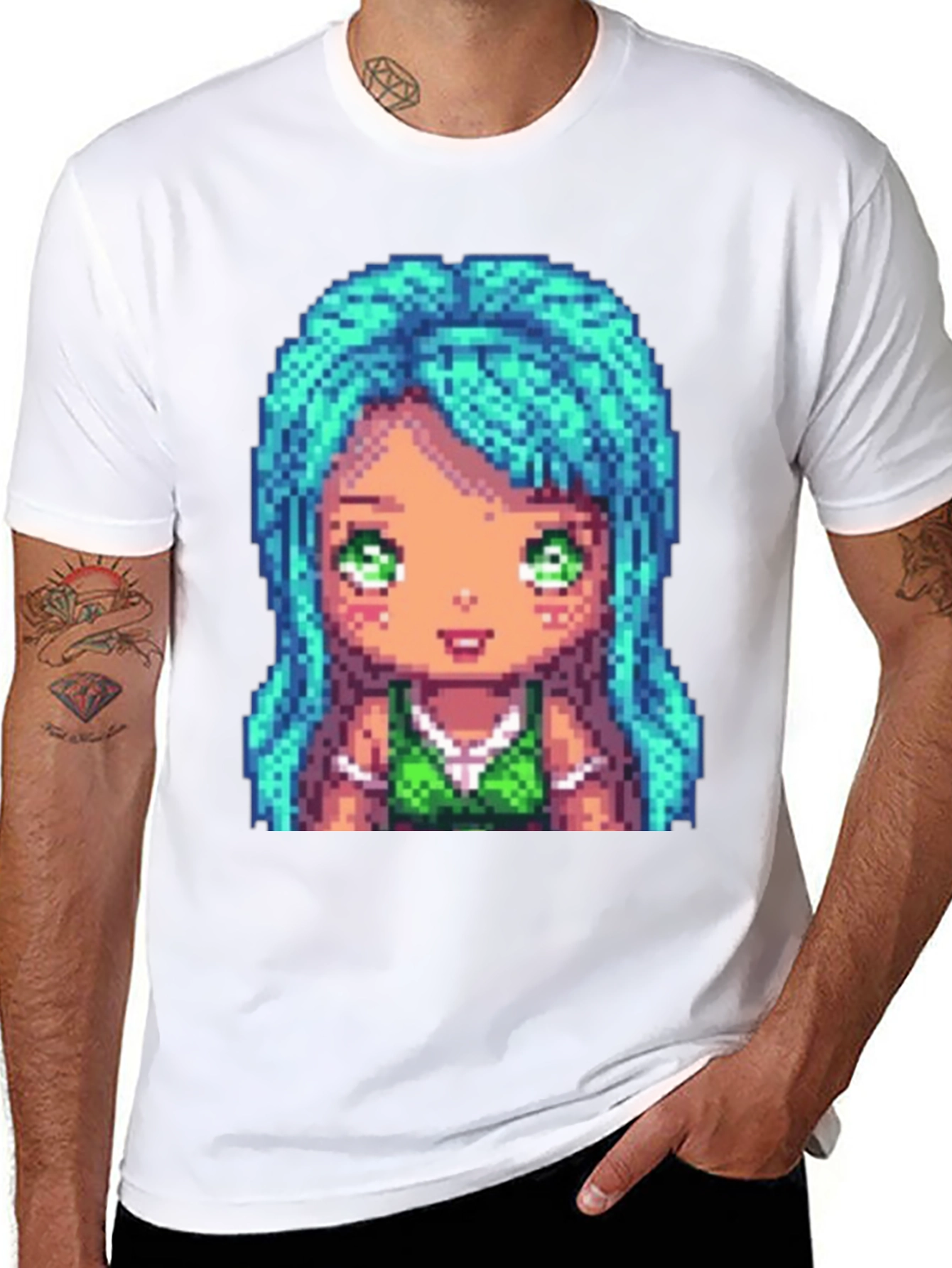Pixel Art Girl T-Shirt - Quirky Retro Design