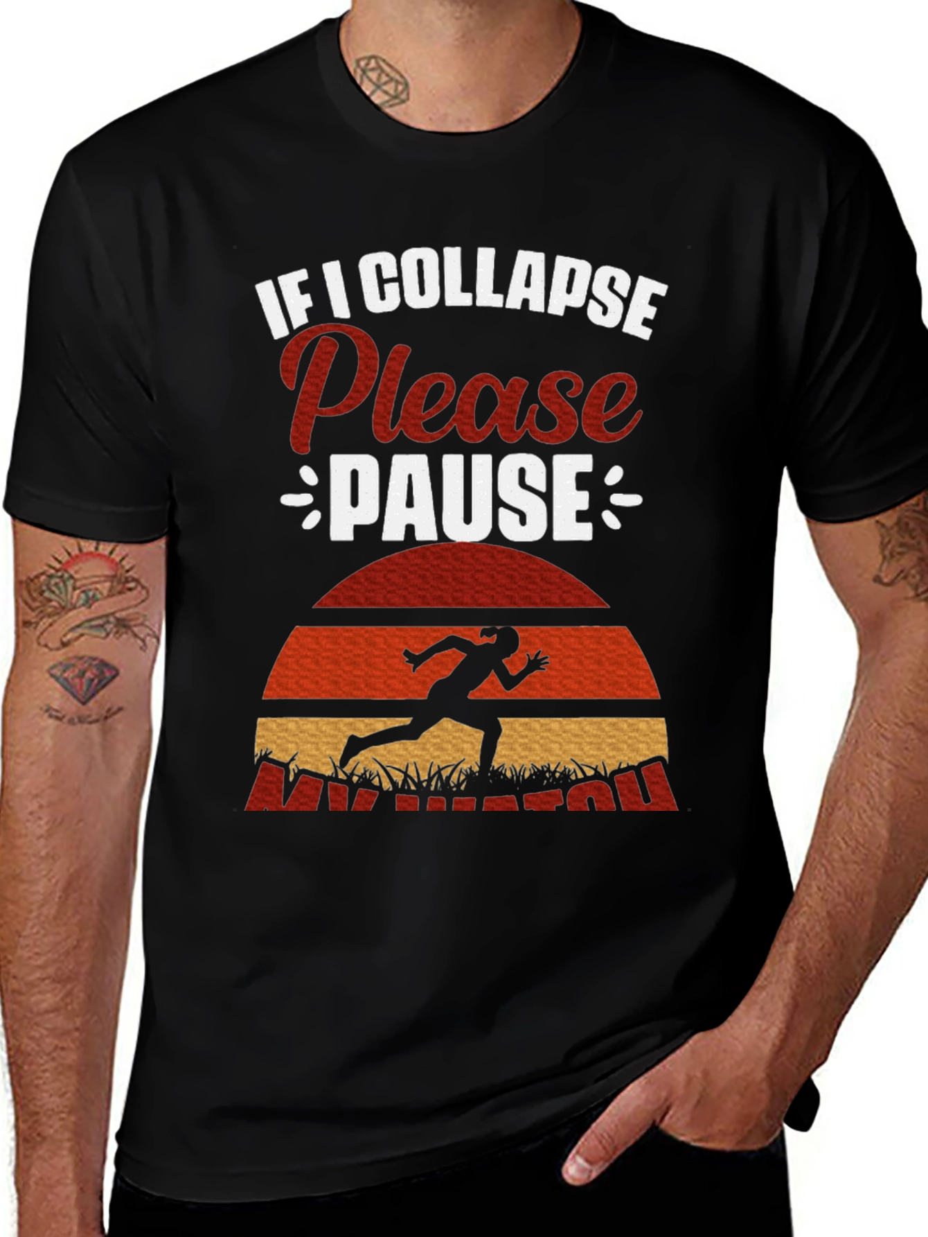 Funny Runner T-Shirt - If I Collapse Please Pause