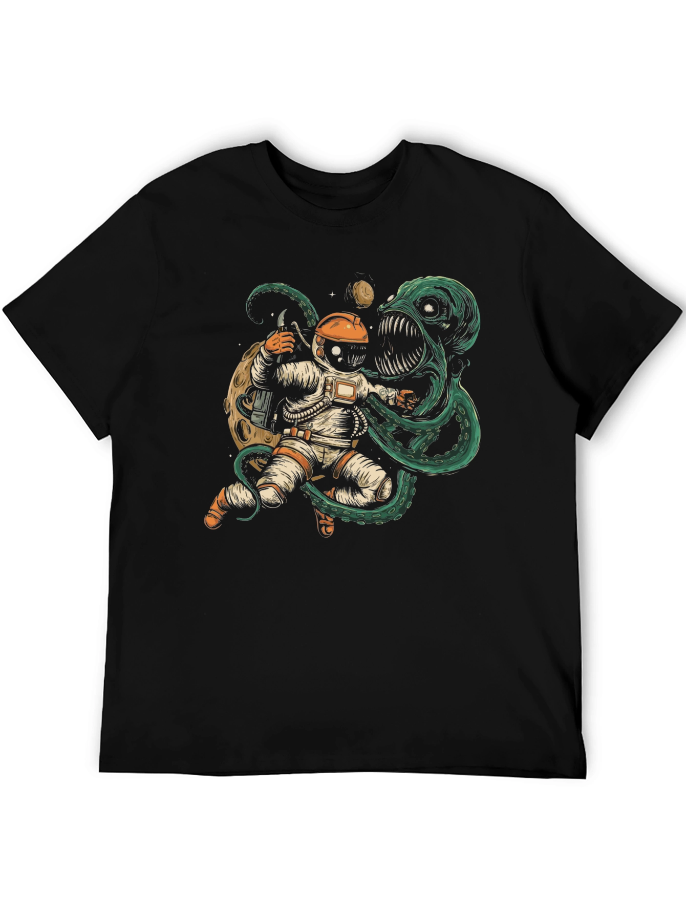 Cosmic Horror Black Graphic T-Shirt