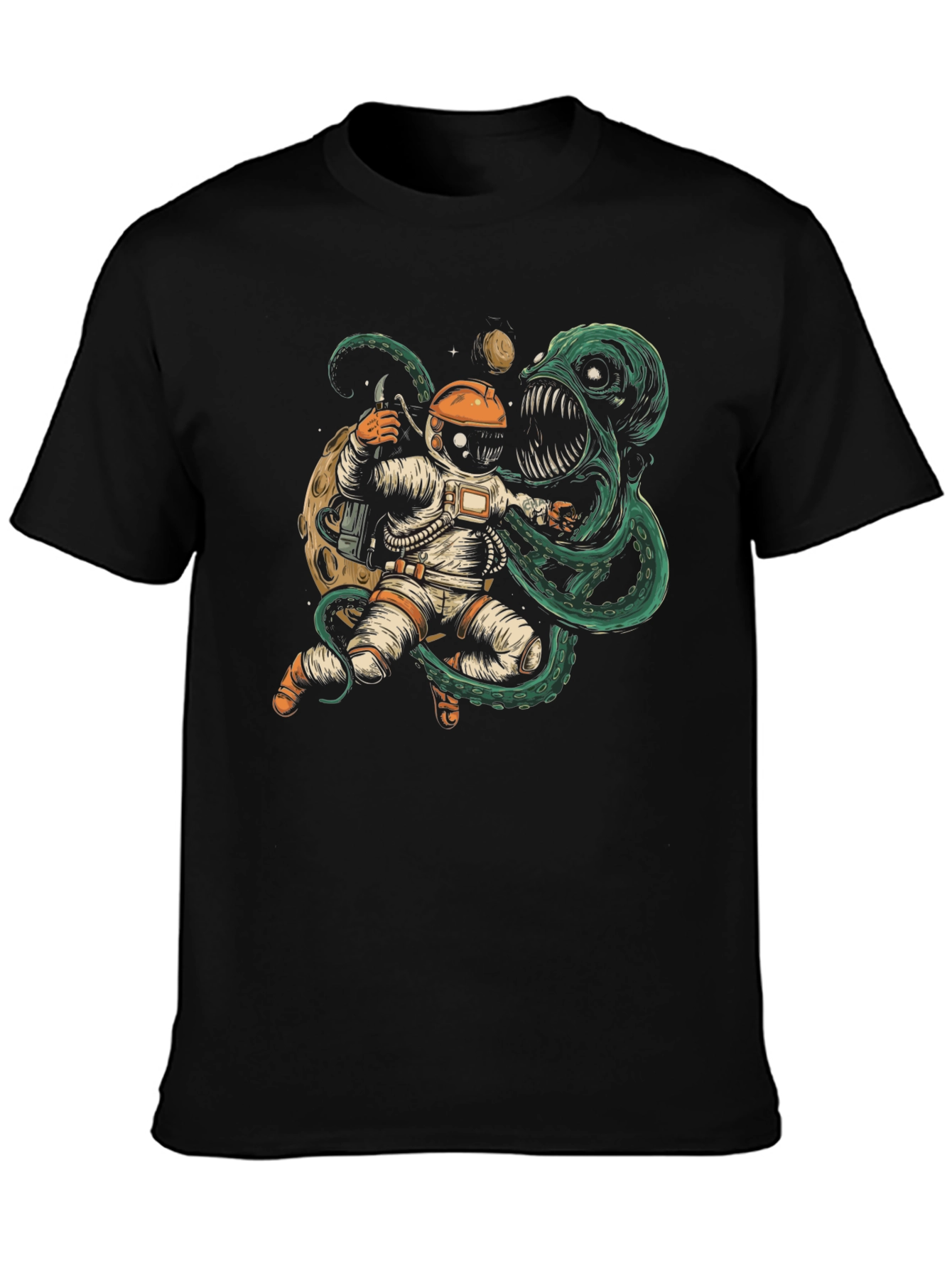 Cosmic Horror Black Graphic T-Shirt