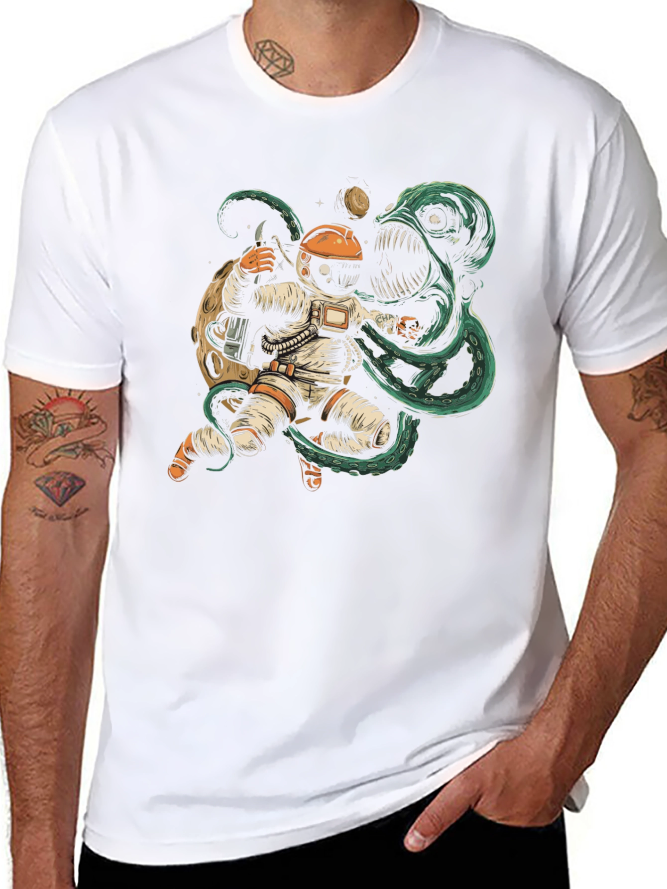 Cosmic Horror Black Graphic T-Shirt