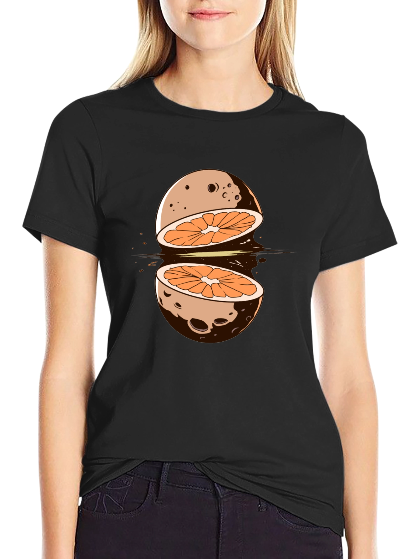 Orange Moon Graphic T-Shirt
