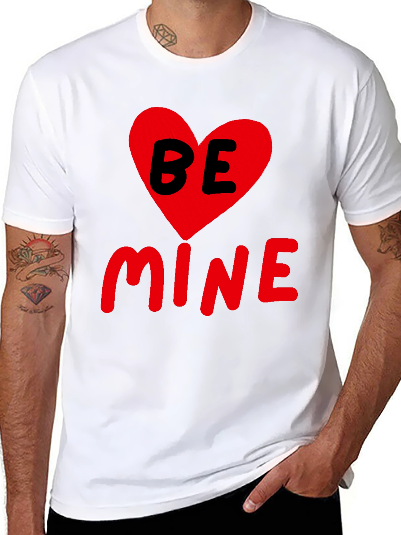 Be Mine Valentines Day T-Shirt - Heart Graphic Tee