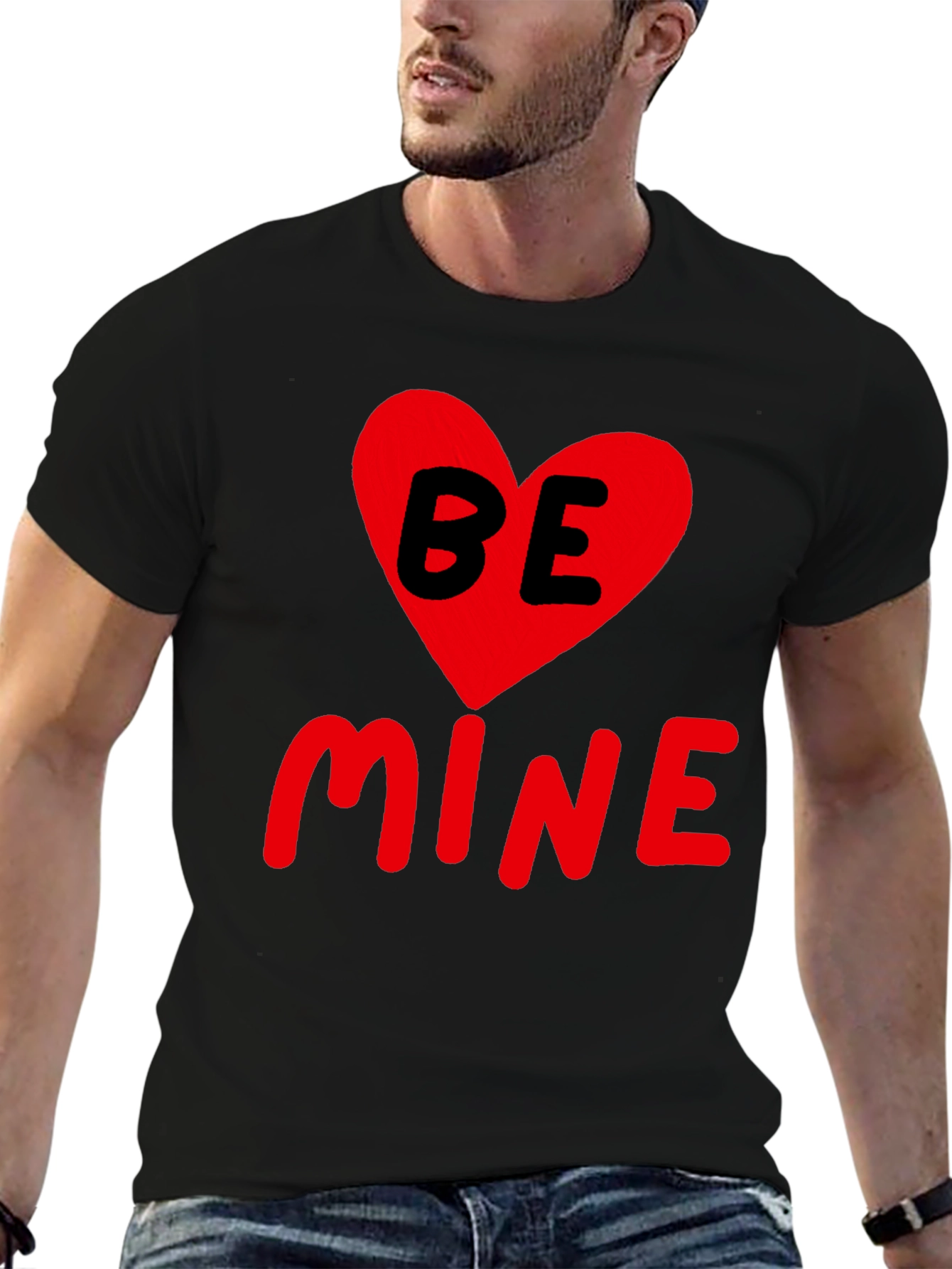Be Mine Valentines Day T-Shirt - Heart Graphic Tee