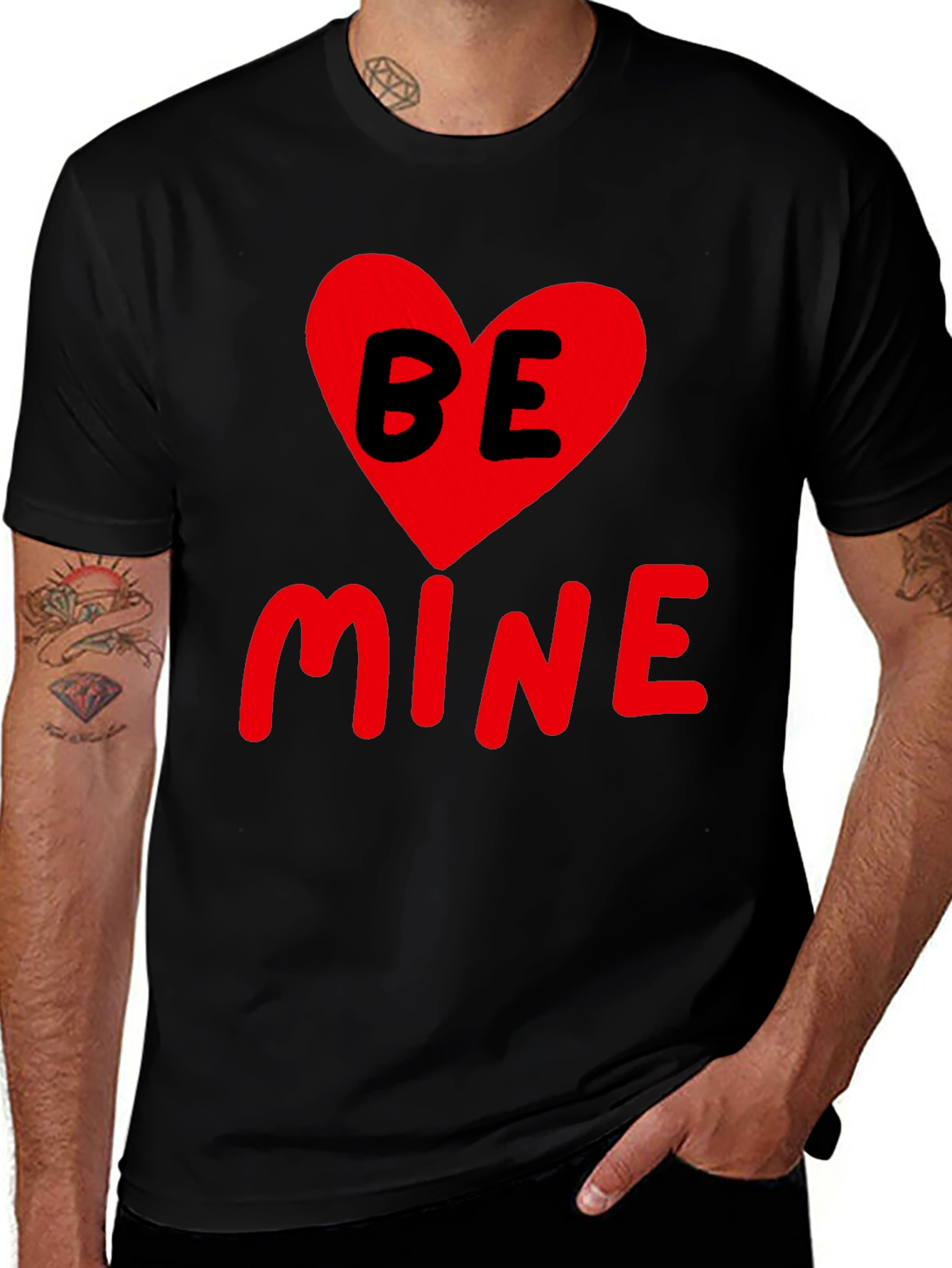 Be Mine Valentines Day T-Shirt - Heart Graphic Tee